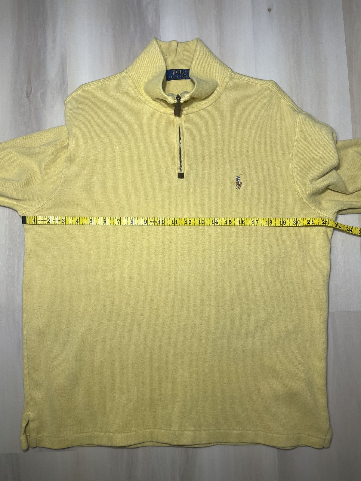 Polo Ralph Lauren Polo Ralph Lauren Pullover Yellow 1/4 Quarter Zip Sweater L Size US L / EU 52-54 / 3 - 6 Thumbnail