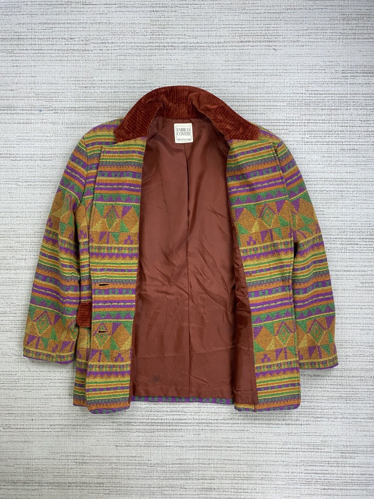 Enrico Coveri Vintage 90s Enrico Coveri Multicolour Westbound Style Blazer Size US M / EU 48-50 / 2 - 5 Thumbnail