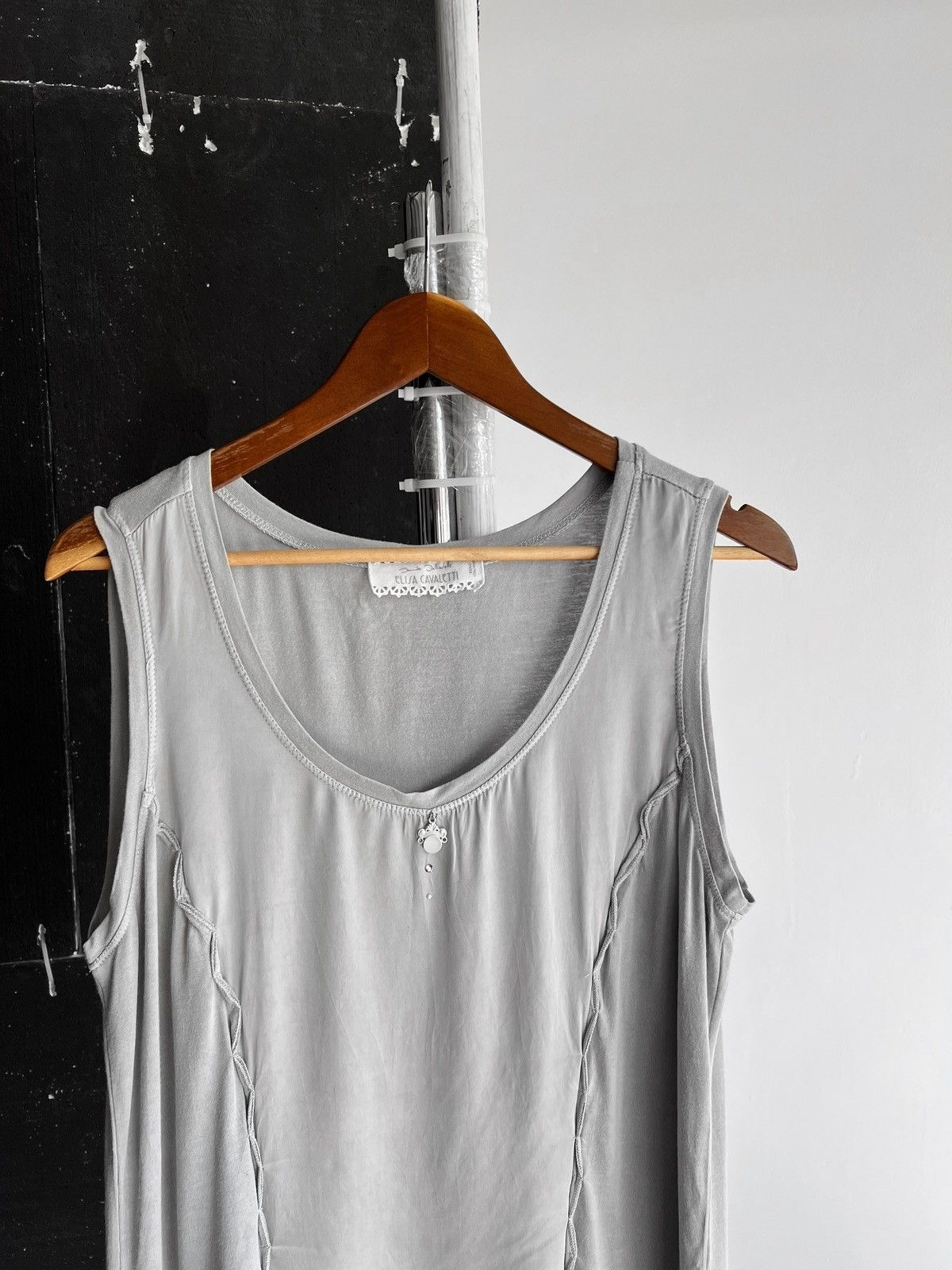 Elisa Cavaletti Elisa Cavaletti Sono Italiano Gray Sleeveless Tank Top Size XL / US 12-14 / IT 48-50 - 2 Thumbnail