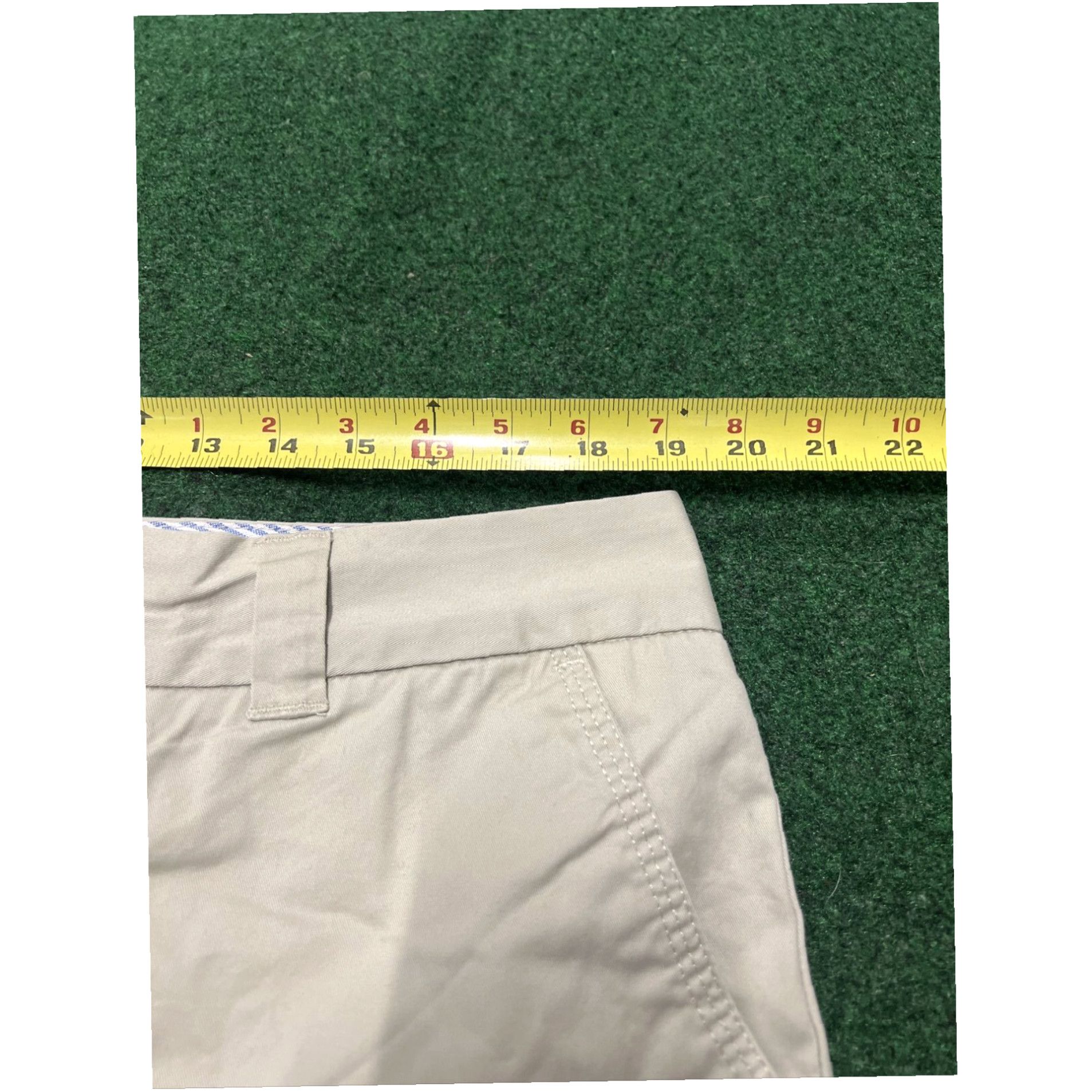Tommy Hilfiger TOMMY HILFIGER Shorts Womens 16 Beige Casual Summer Cotton Logo New Size 38" / US 16 / IT 52 - 7 Thumbnail