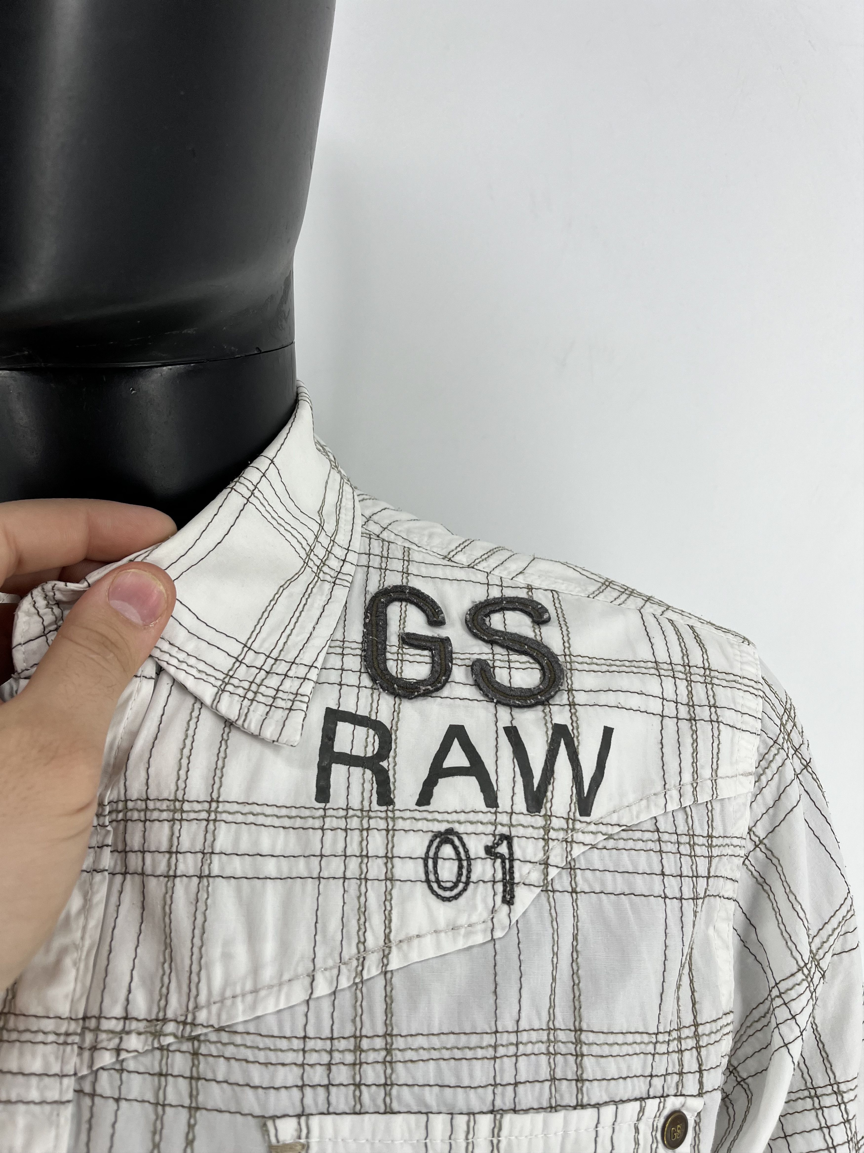G-Star Vintage Y2K G Star Raw Men’s Plaid Shirt With Big Logo Size US XL / EU 56 / 4 - 9 Thumbnail