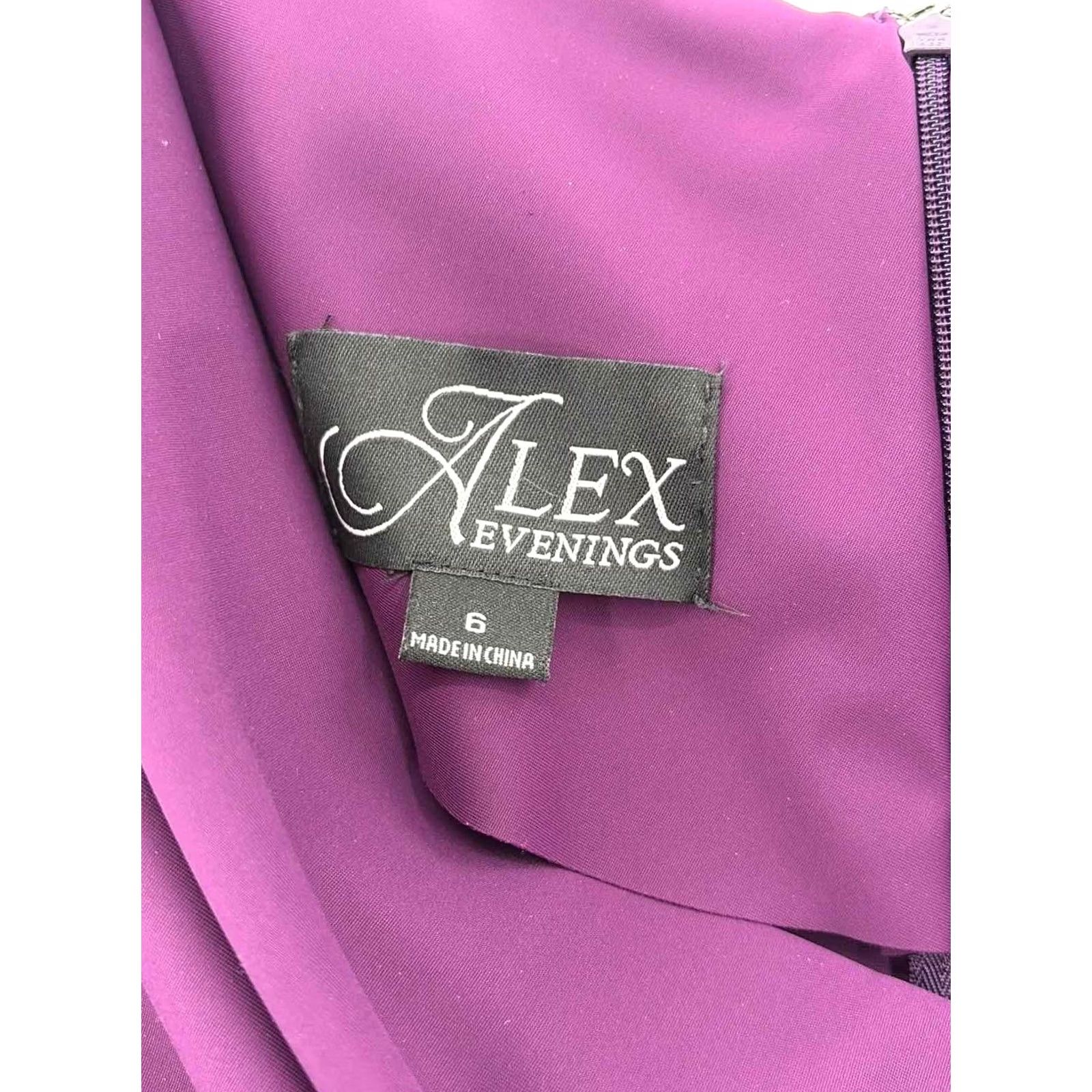 Alex Evenings Pre-Owned Alex Evening Purple Maxi Evening Gown Size 6 Regular Size M / US 6-8 / IT 42-44 - 5 Thumbnail