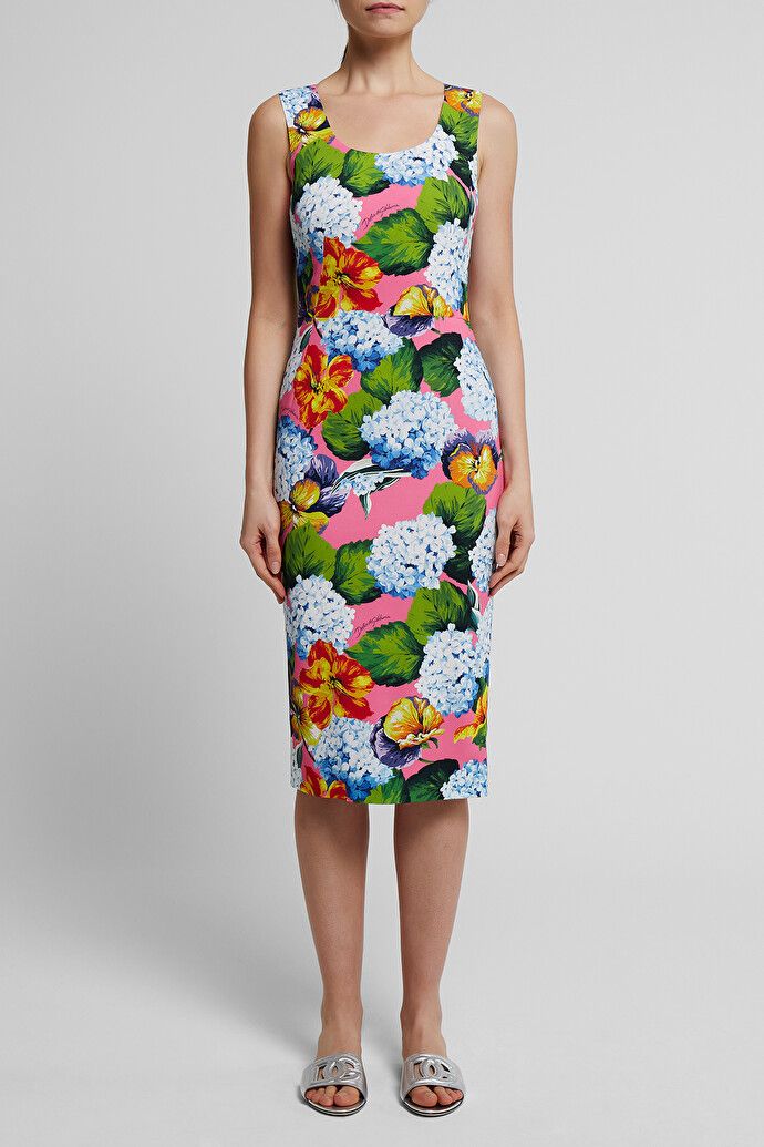Dolce & Gabbana o1y0825 Midi Dress in Multicolor Size S / US 4 / IT 40 - 2 Thumbnail