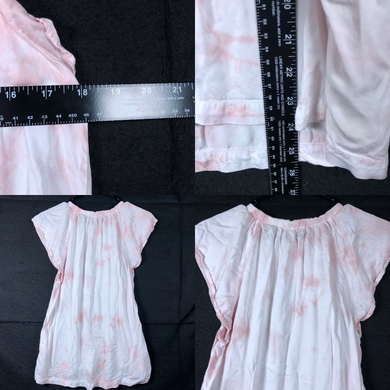 CLOT Cloth & Stone Womens Top Whispy Pink Evereve Elastic Neck Flutter Small Shirt T-Shirt Casual Workwear Relaxed Fit Womens Size S / US 4 / IT 40 - 8 Thumbnail