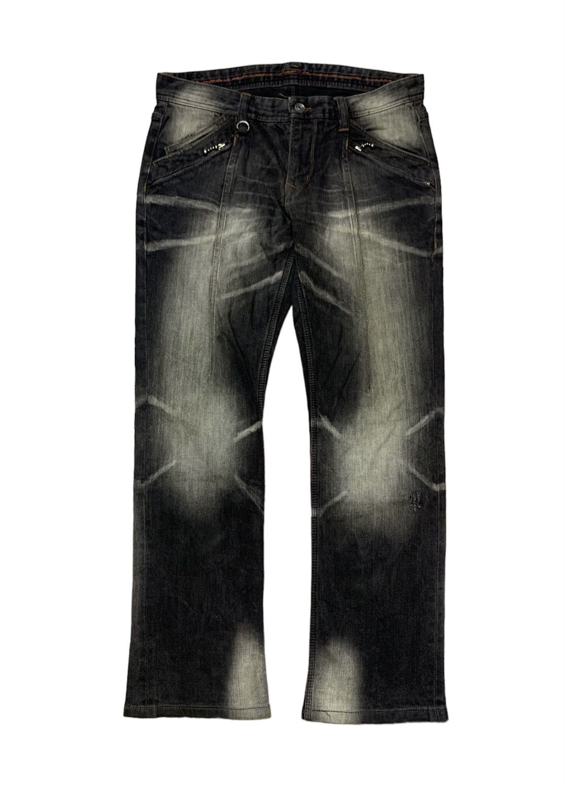 image of Hysteric Glamour x Nicole Club Nicole Washed Denim Share Spirit Lgb Goa in Stone Washed Black (Size