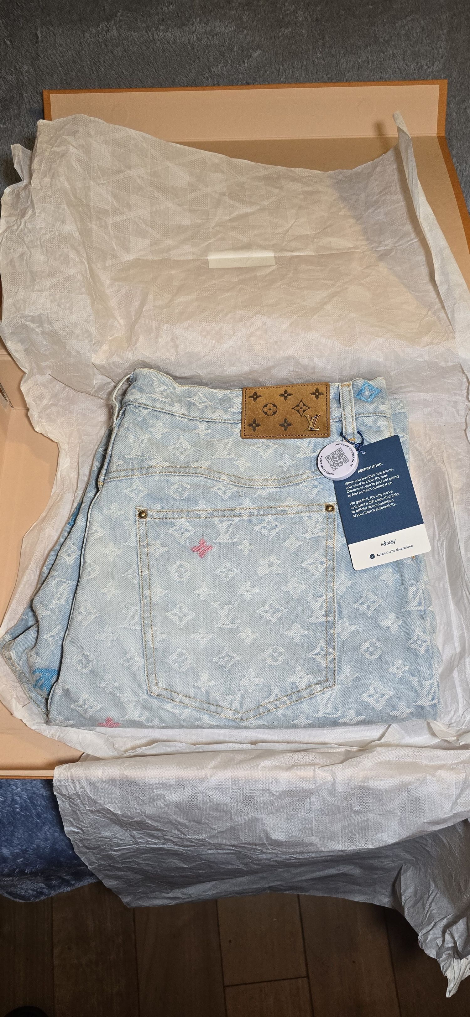 Louis Vuitton × Tyler The Creator Monogram Denim Jeans Size US 36 / EU 52 - 4 Thumbnail