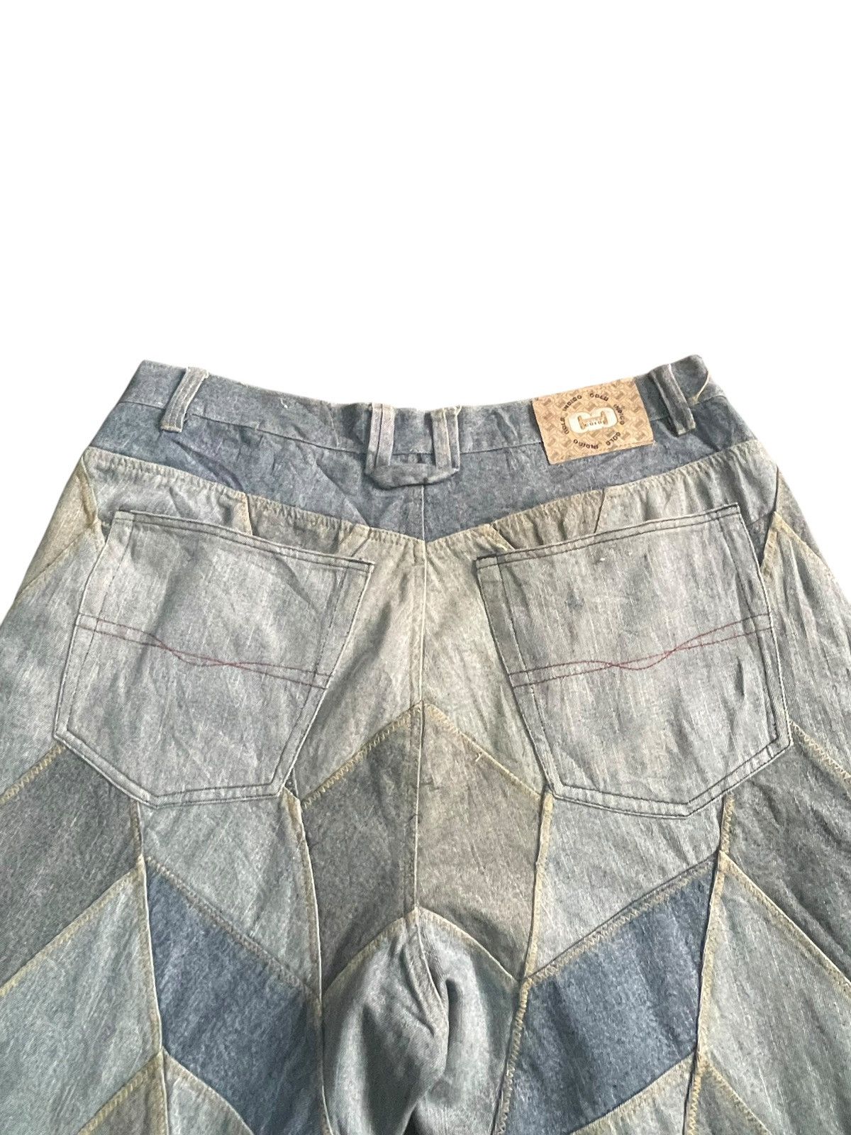 Indigo × Vintage Vintage Indigo Gold Custom Patch Denim Size US 41 - 8 Thumbnail