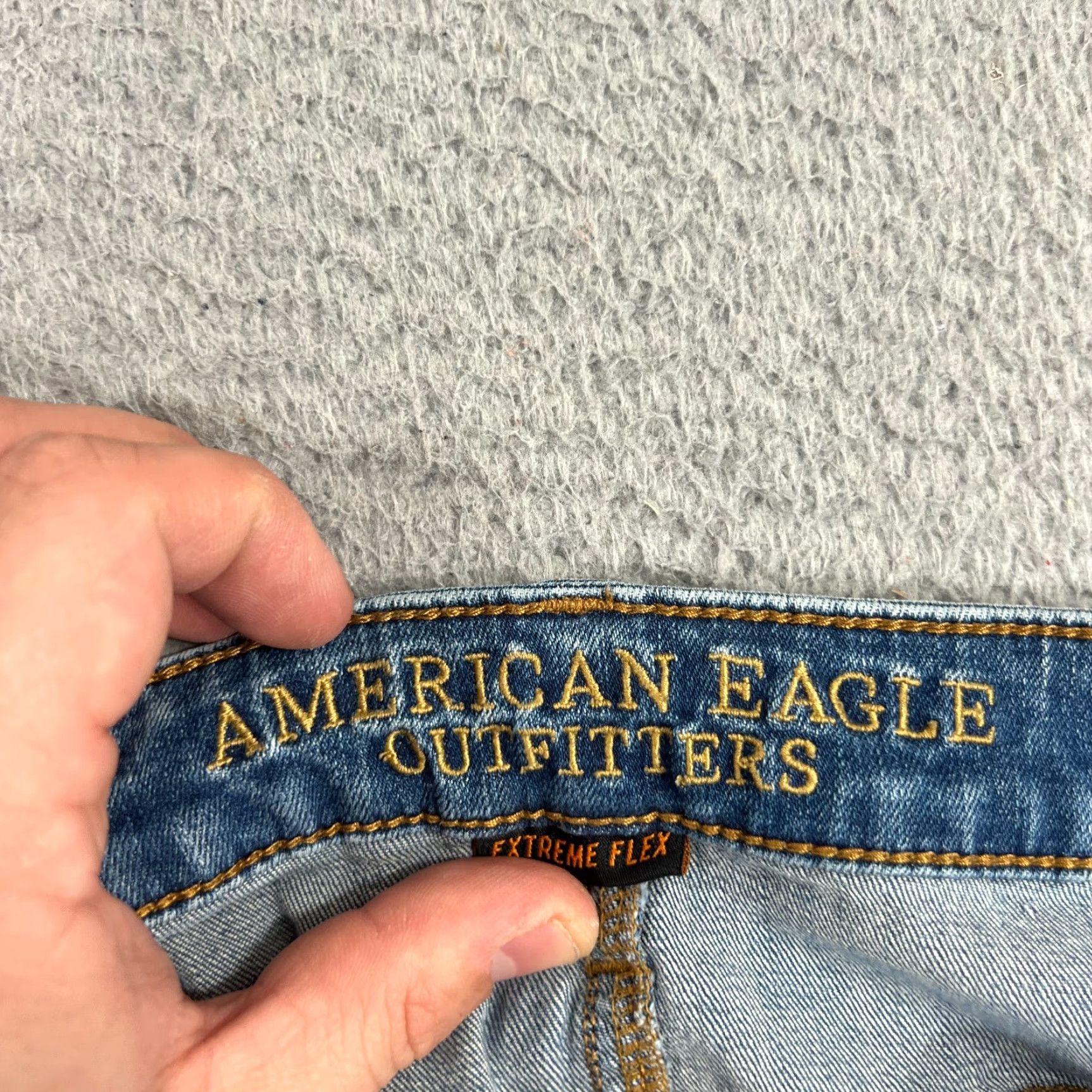 American Eagle Outfitters American Eagle Jeans Adult 30x32 Denim Light Wash Slim Fit Blue USA Mens Size US 30 / EU 46 - 5 Thumbnail