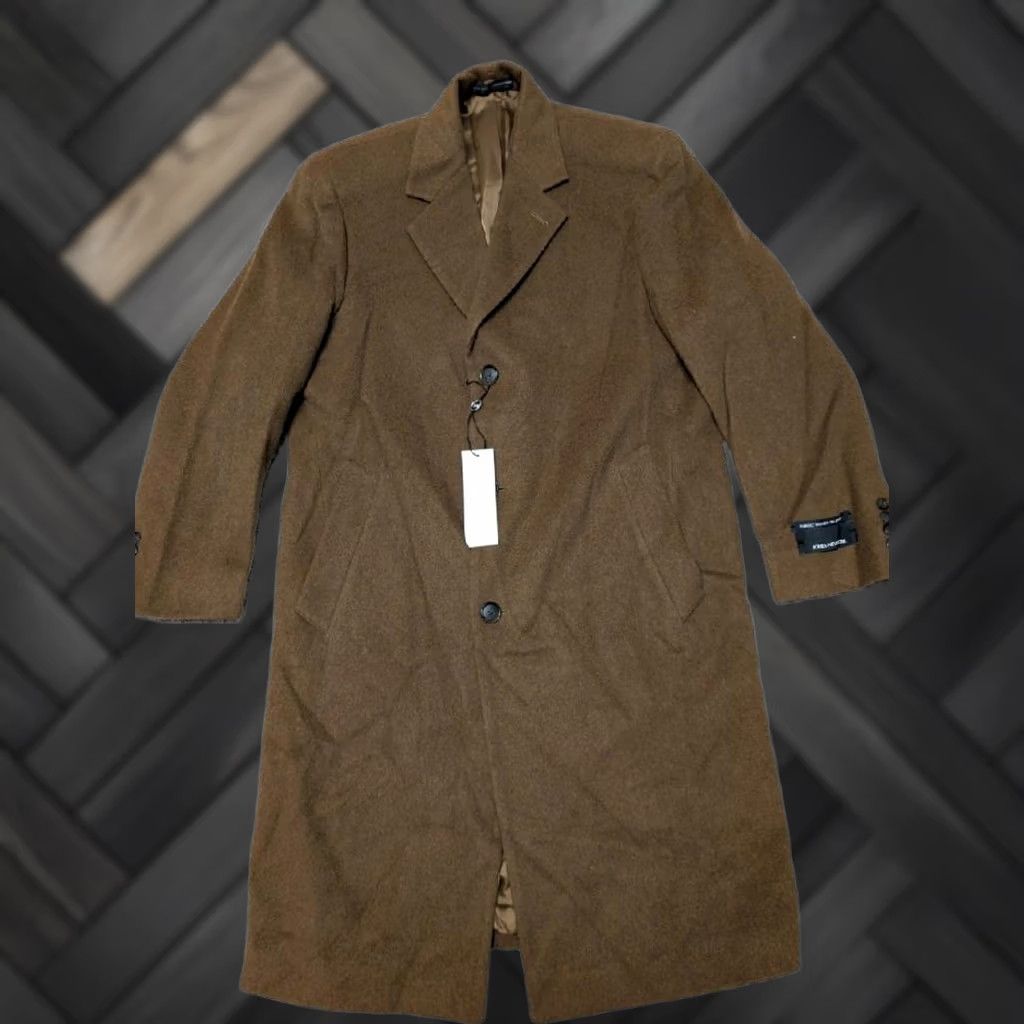 Jones New York NOS vintage Jones New York overcoat S brown wool blend flannel 38 chest coat Men Size US S / EU 44-46 / 1 - 1 Thumbnail