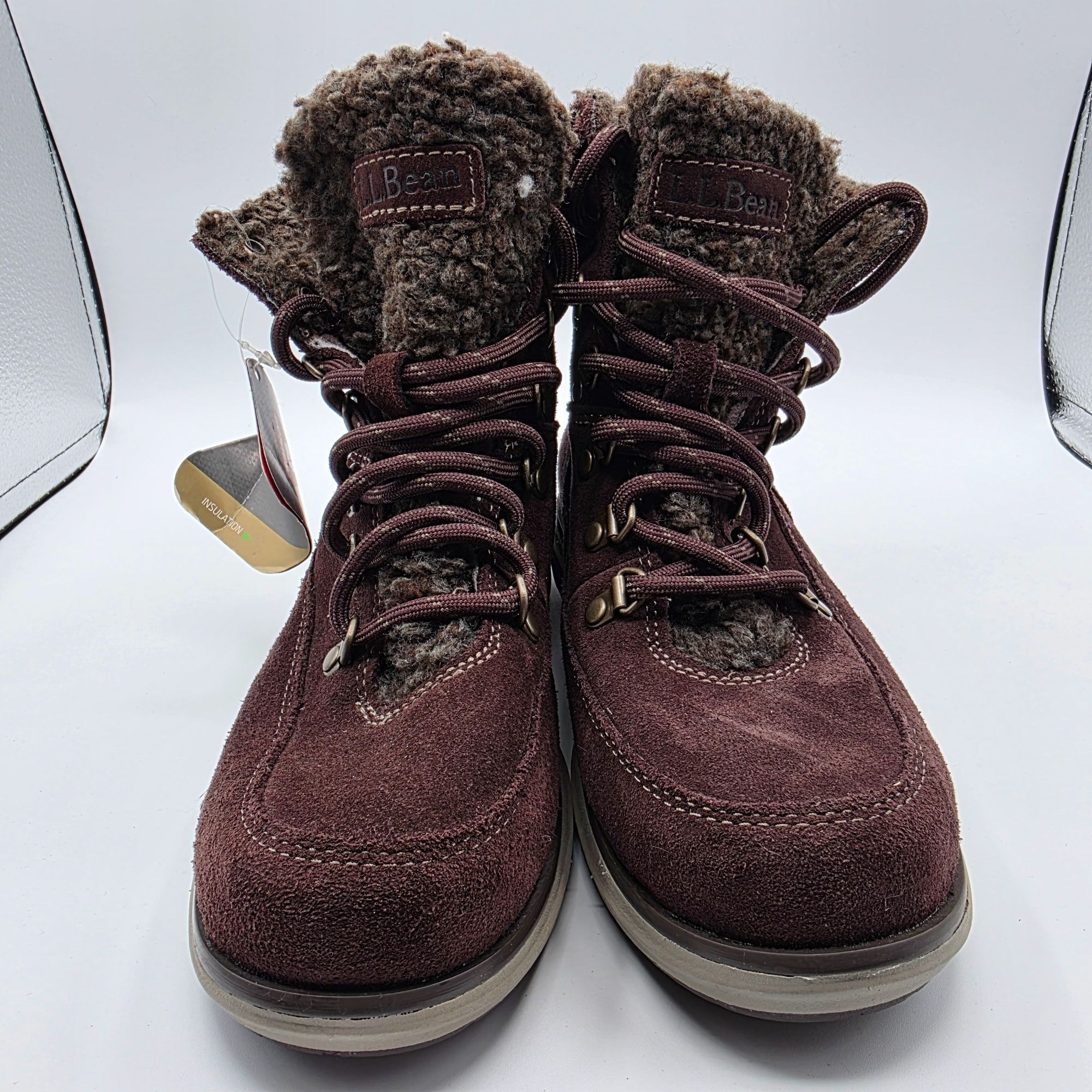 L.L. Bean LL Bean Mountain Lodge Womens Size 6 Brown Boots Fleece Coll Size US 6 / IT 36 - 2 Thumbnail