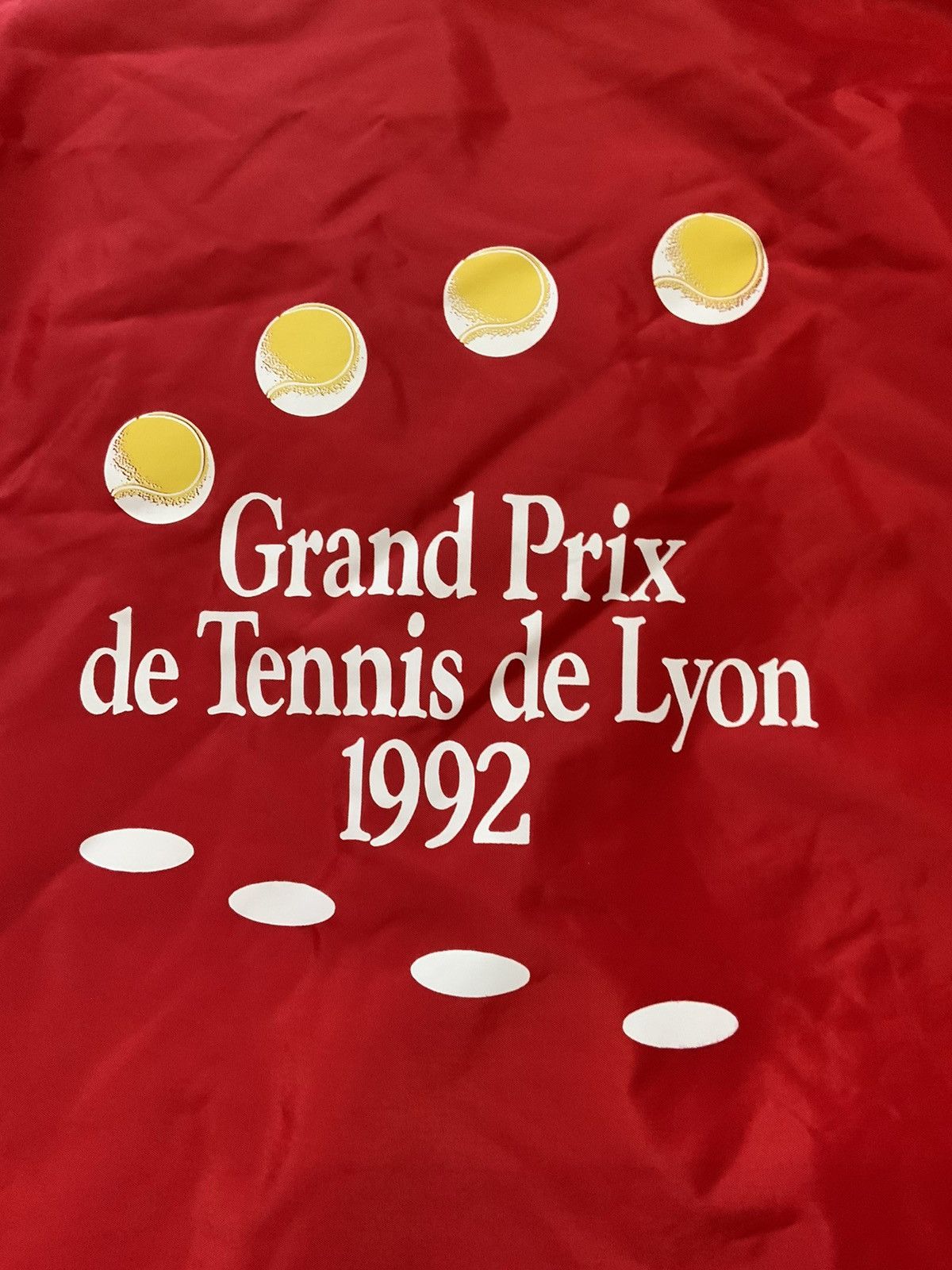 Vintage Vintage 1992 Grand Prix De Tennis De Lyon ATP Open Jacket Size US XL / EU 56 / 4 - 10 Thumbnail