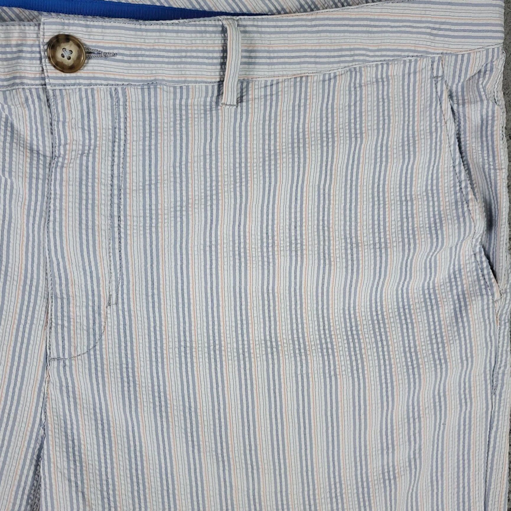 Tommy Bahama VINTAGE Tommy Bahama Men's Shorts Size 42 Blue Nylon Flat Front Chino Casual Summer Size US 42 / EU 58 - 3 Thumbnail