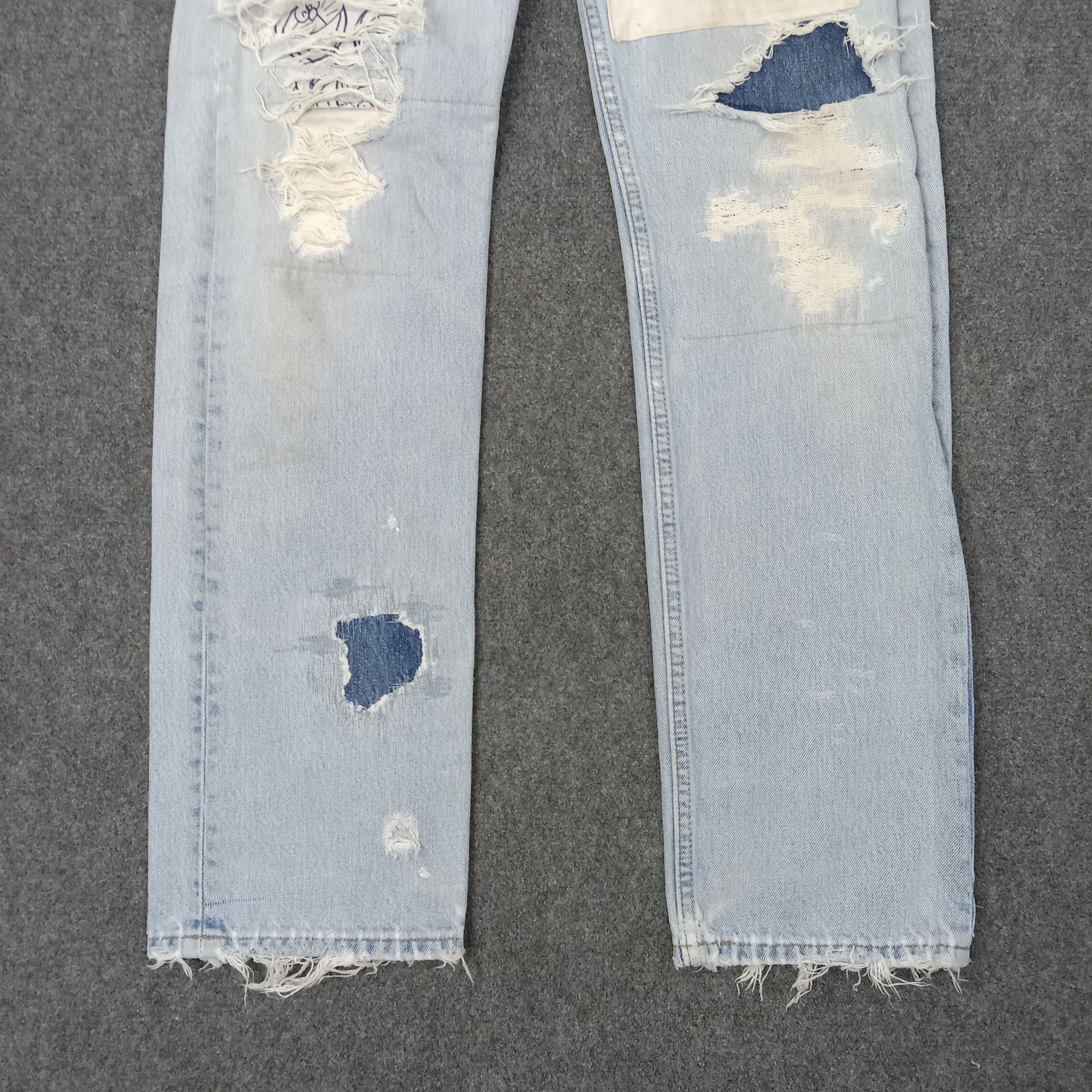 Levi's Levi Strauss & CO Distressed Style Patchwork Jeans C252N18 Size US 28 / EU 44 - 5 Thumbnail