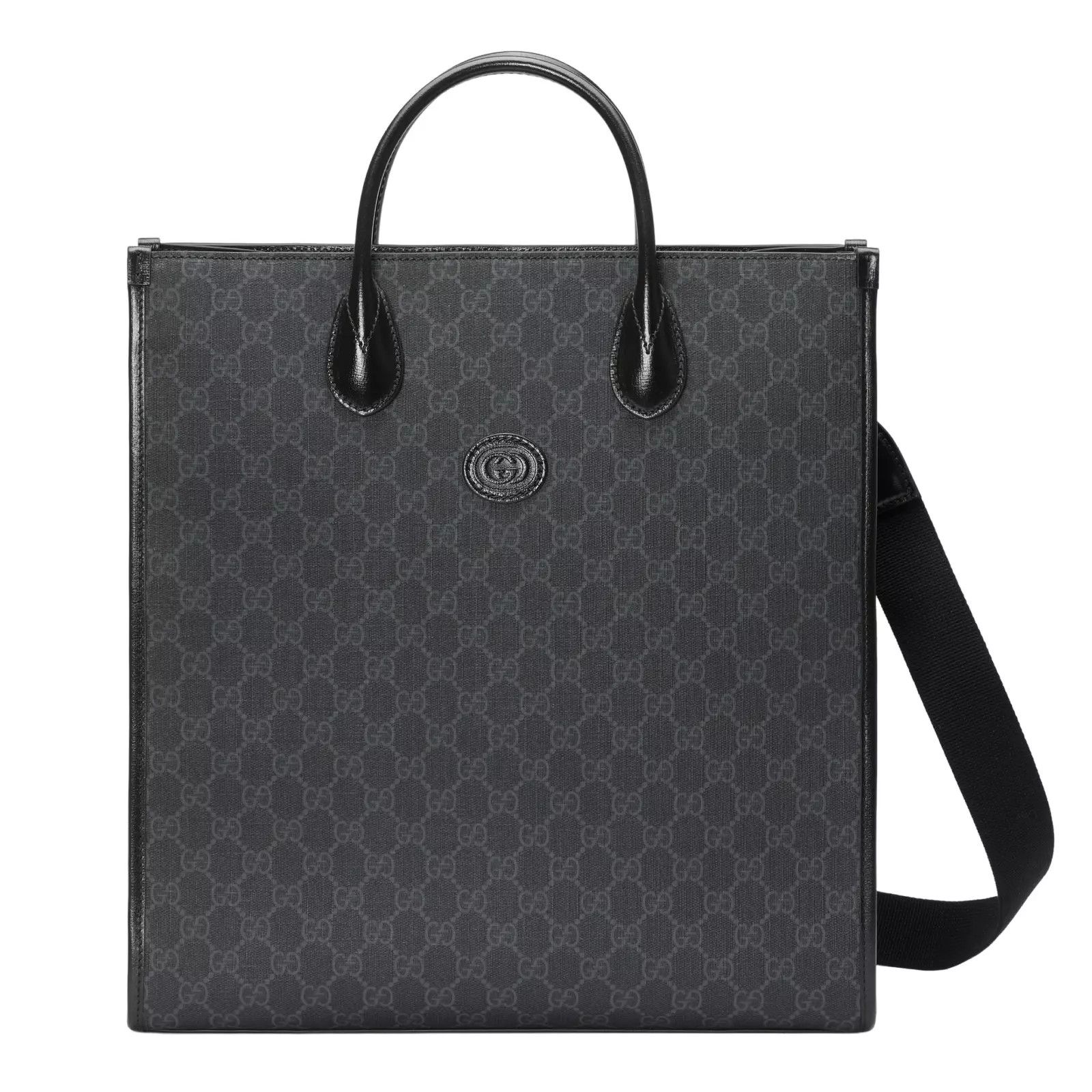 Gucci GUCCI Black GG Canvas Medium Tote Bag New & Auth Size ONE SIZE - 1 Thumbnail