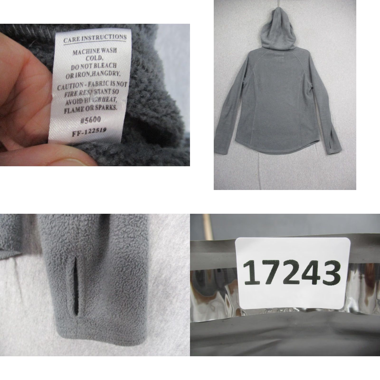 KangaROOS Free Fly Hoodie Womens Large Gray Performance Bamboo Pullover Fleece Kangaroo Pocket Size L / US 10 / IT 46 - 8 Thumbnail