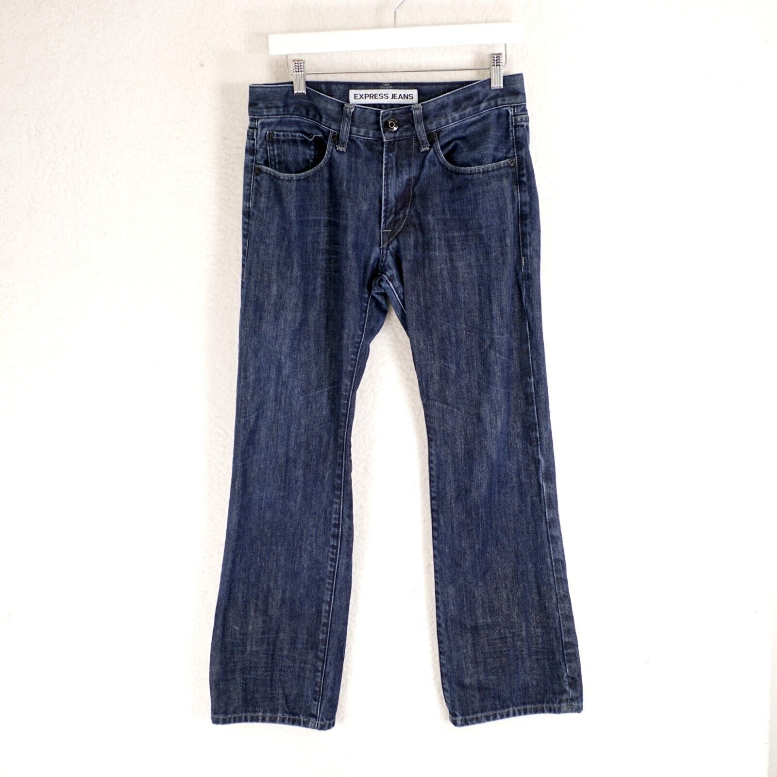 Express Express Rocco Slim Fit Bootcut Blue Denim Low Rise Jeans 31/ Size US 31 - 1 Thumbnail