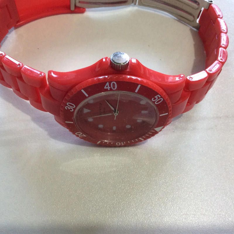Designer Identity red plastic watch Size ONE SIZE - 6 Thumbnail