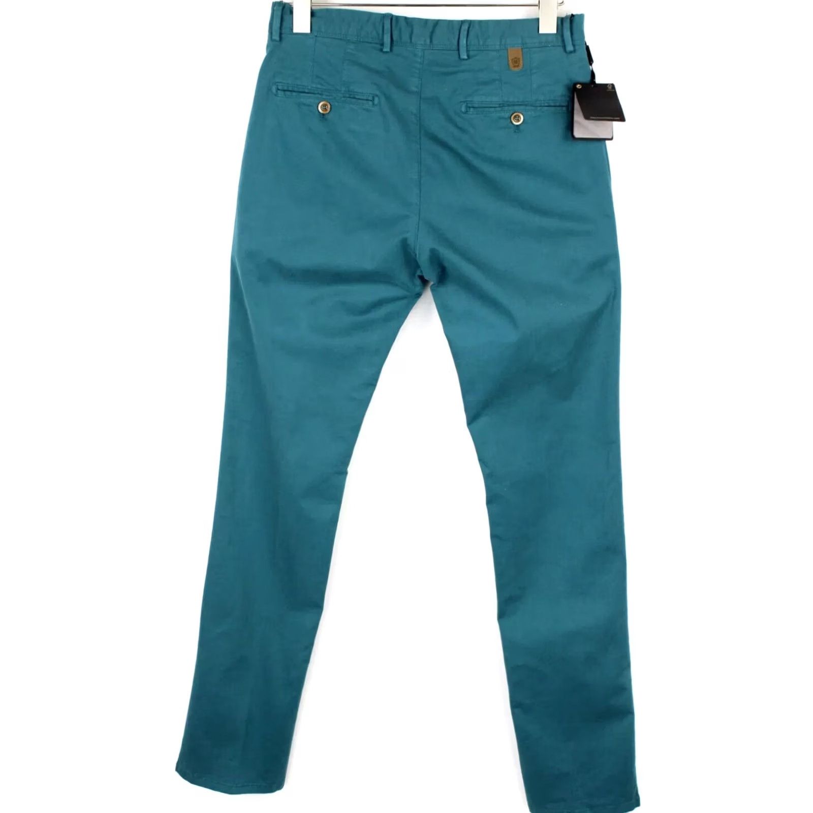 Massimo Dutti Massimo Dutti Slim Fit Trousers Men EU 38 Chino Stretchy Zip Fly Pockets Blue Size US 38 / EU 54 - 2 Thumbnail