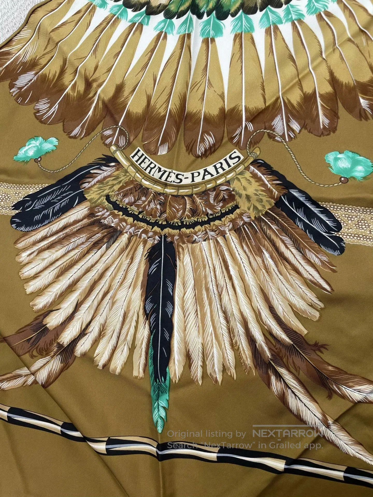 Hermes Hermes Feather Triangle Scarf. Size ONE SIZE - 2 Thumbnail