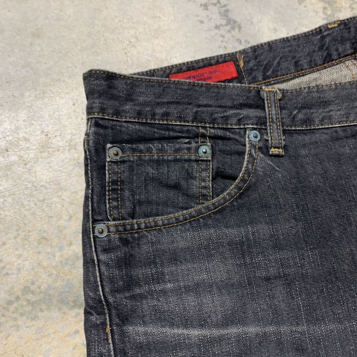 Edwin × Japanese Brand × Vintage Vintage Edwin 503 Rebel Regular faded denim Size US 36 / EU 52 - 5 Thumbnail