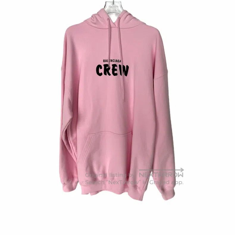 Balenciaga Balenciaga CREW Pink Hooded Sweatshirt Size US XS / EU 42 / 0 - 1 Thumbnail