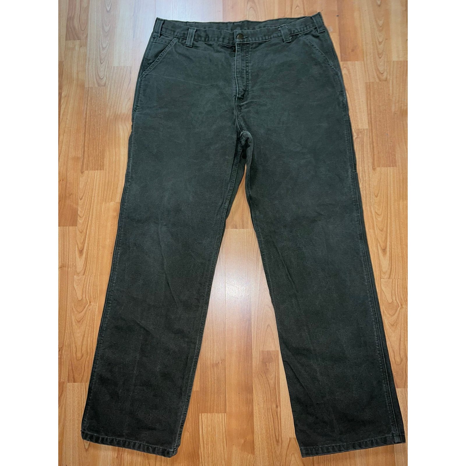 Carhartt Carhartt Carpenter Work Pants Green Olive Workwear 40x34 40 Size US 40 / EU 56 - 2 Thumbnail