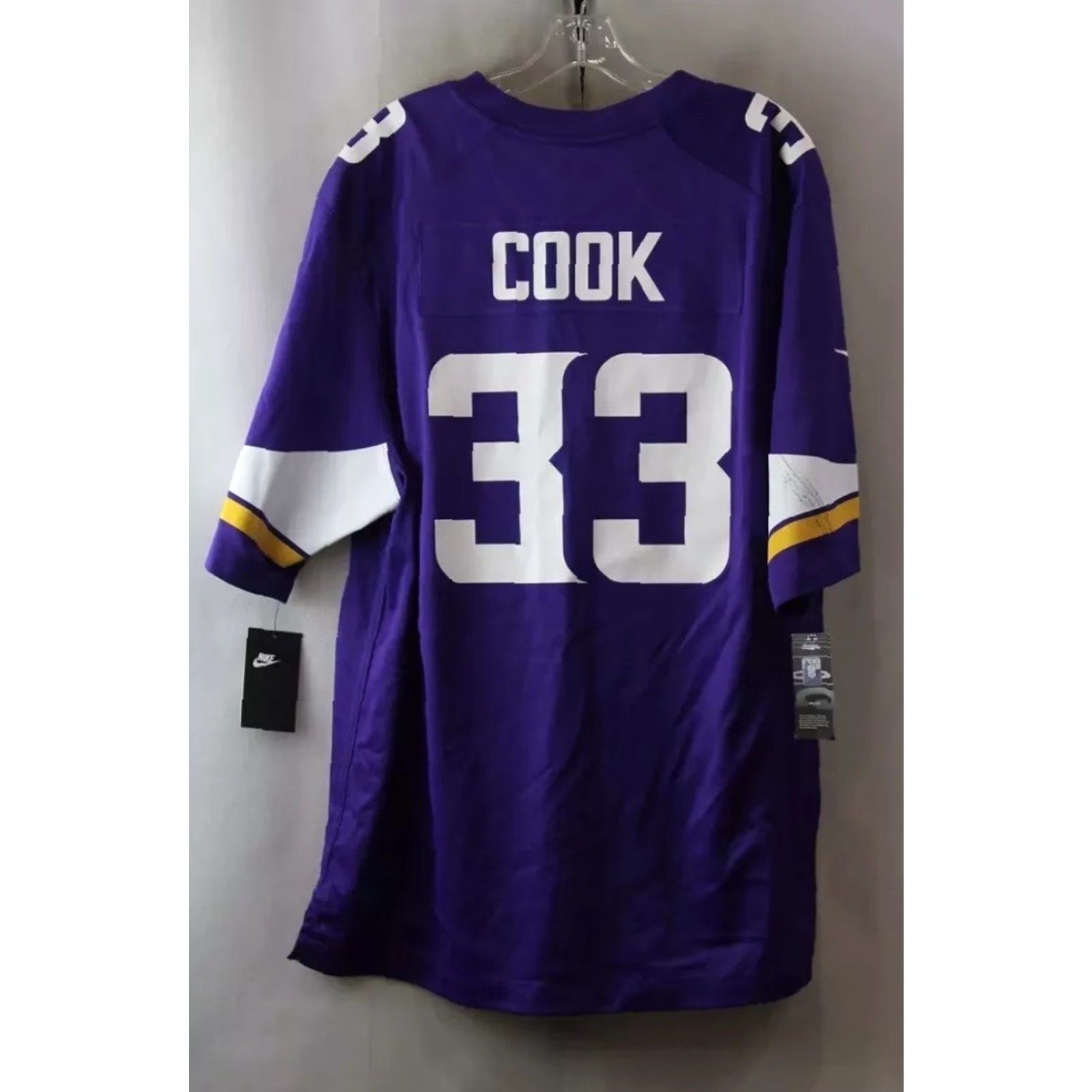 NFL Men's Nike NFL Minnesota Vikings Jersey #33 Dalvin Cook Football Size XL Size US XL / EU 56 / 4 - 2 Thumbnail