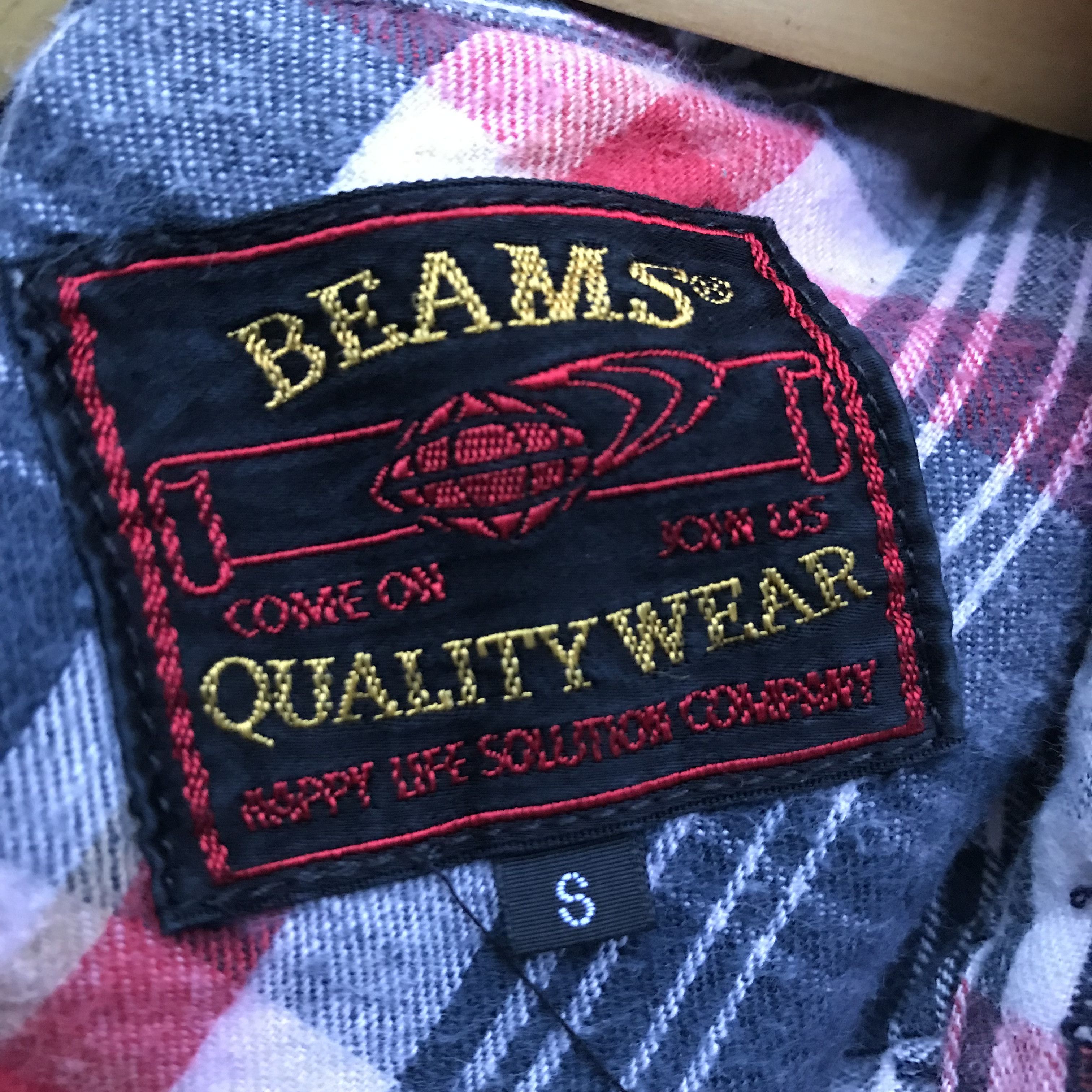 Beams Japan × Vintage Vintage Beams Heart Plaid Tartan Flannel Made in japan Size US S / EU 44-46 / 1 - 6 Thumbnail