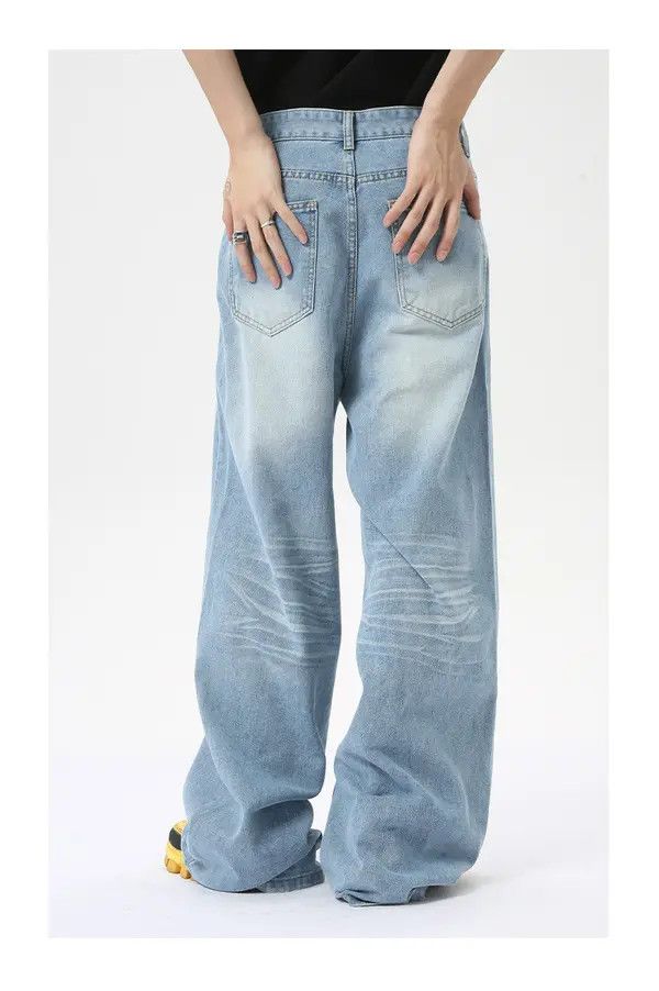 VIBE American style washed distressed light blue jeans Size US 32 / EU 48 - 5 Thumbnail