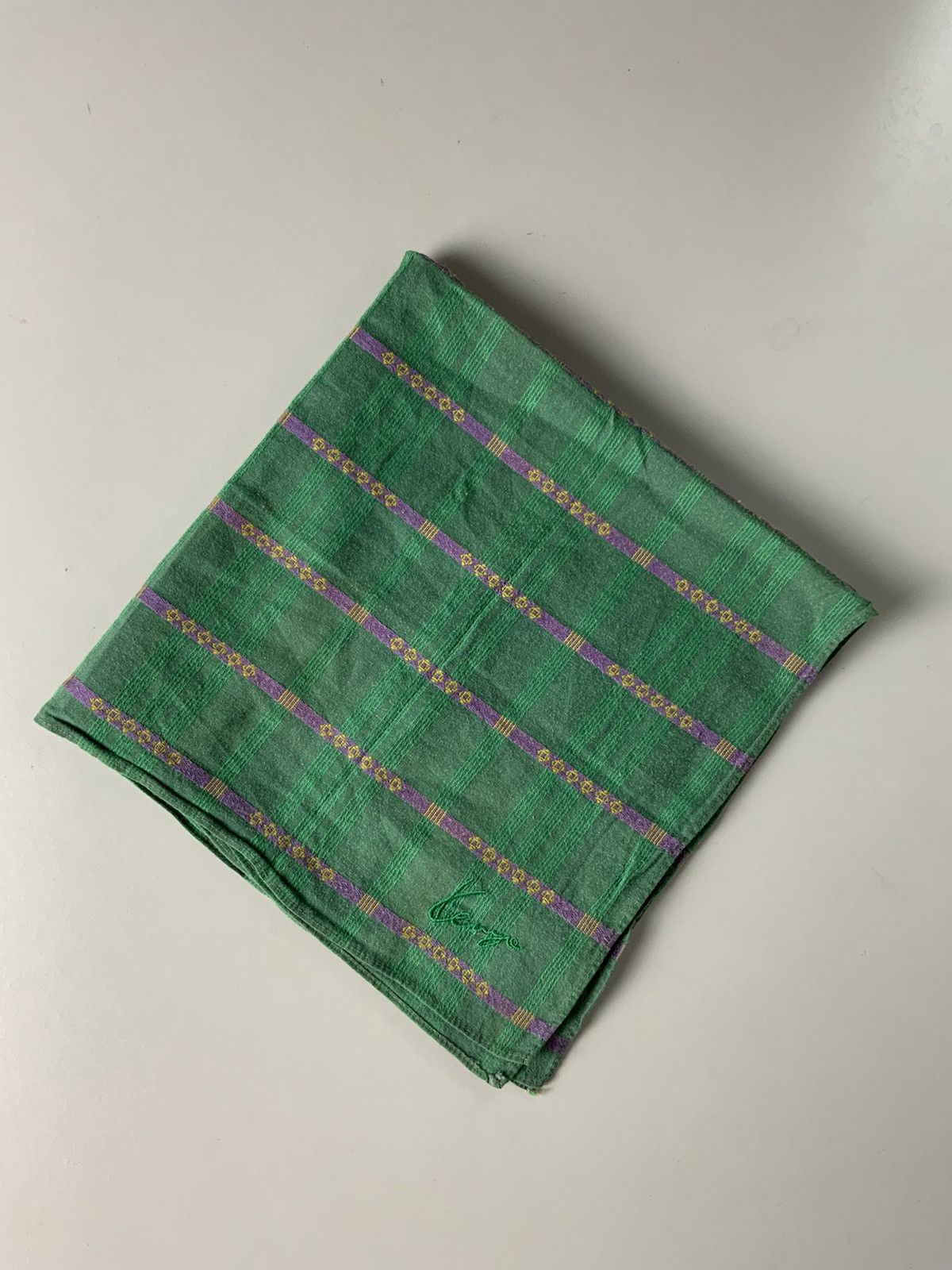 Kenzo Kenzo Green Bandana Handkerchief Size ONE SIZE - 3 Thumbnail