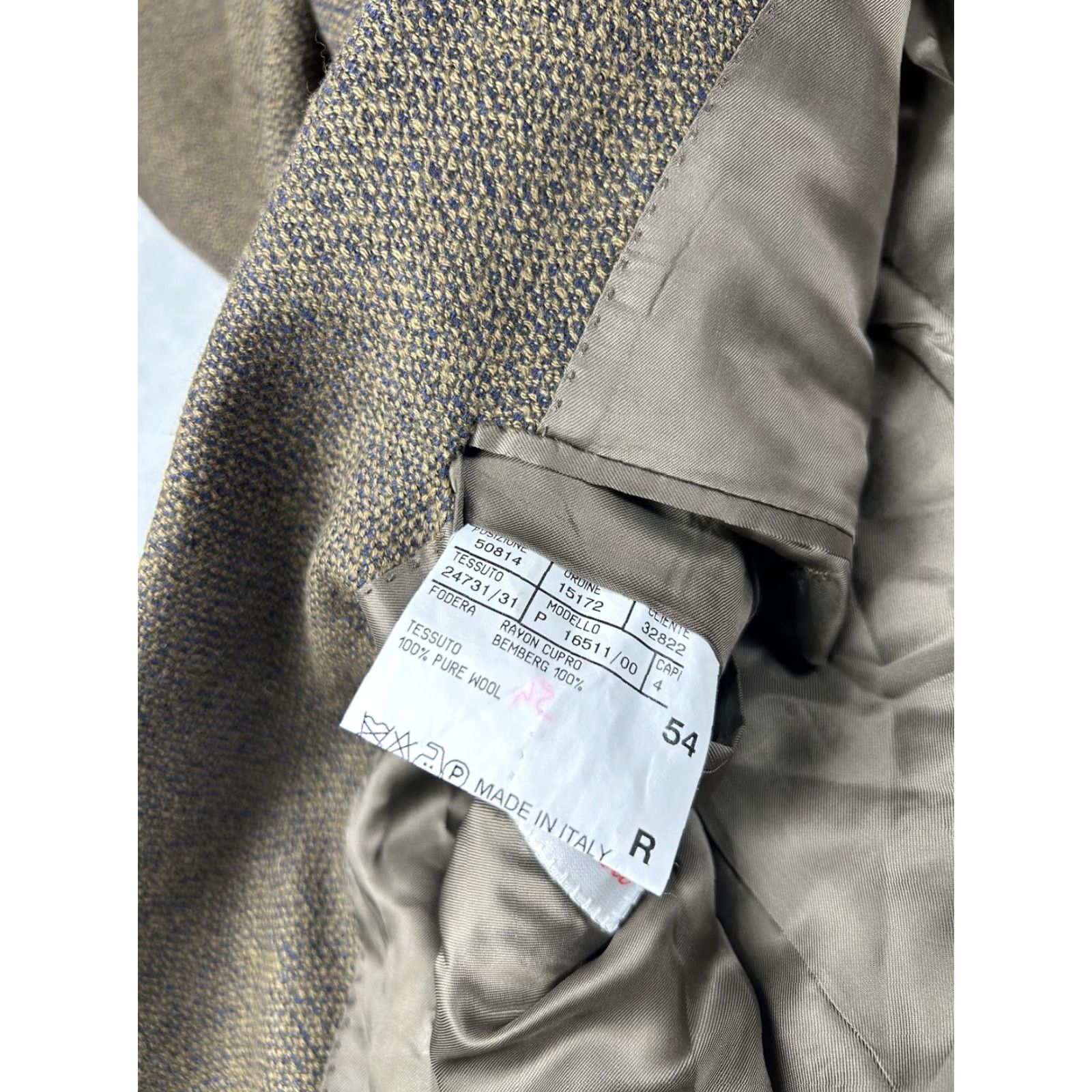 Canali Canali Proposta Mens Blazer Sport Coat Brown Tweed Wool Double-Breasted 6-Button Made in Italy 54R Size 44R - 4 Thumbnail