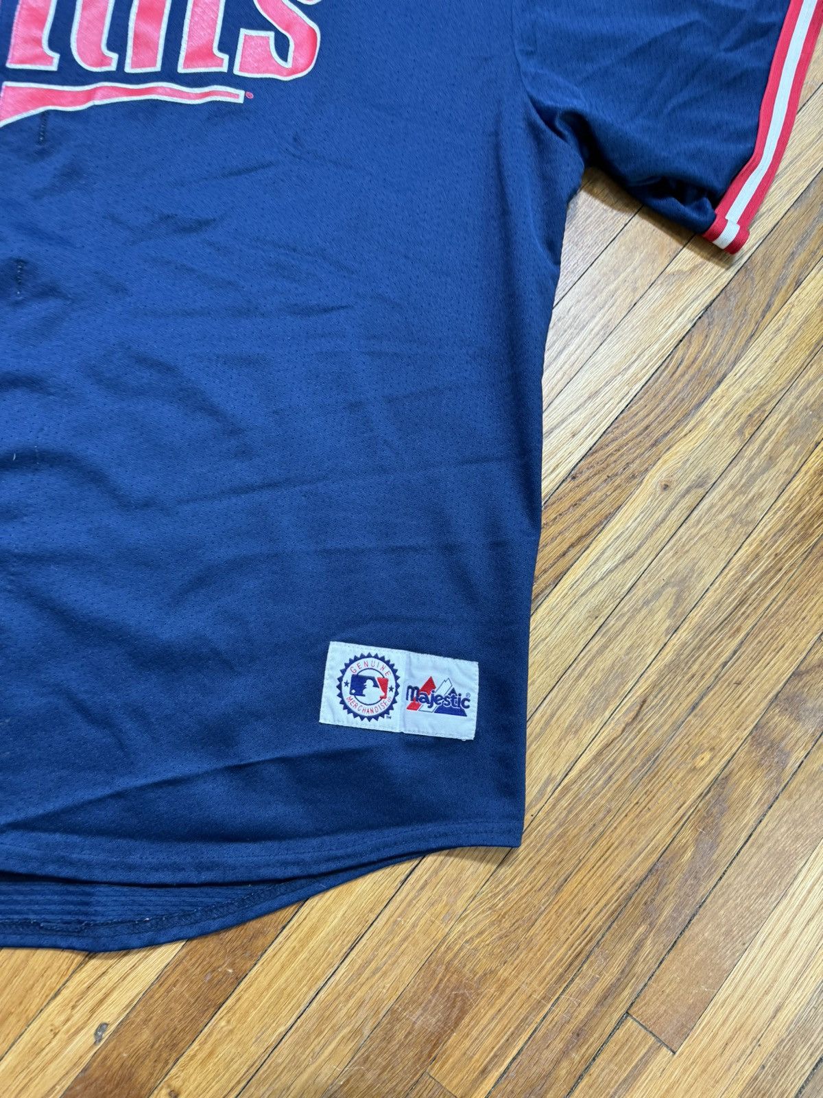 MLB × Vintage Christian Guzman #15 Minnesota Twins Majestic Blue Jersey Size US XXL / EU 58 / 5 - 4 Thumbnail
