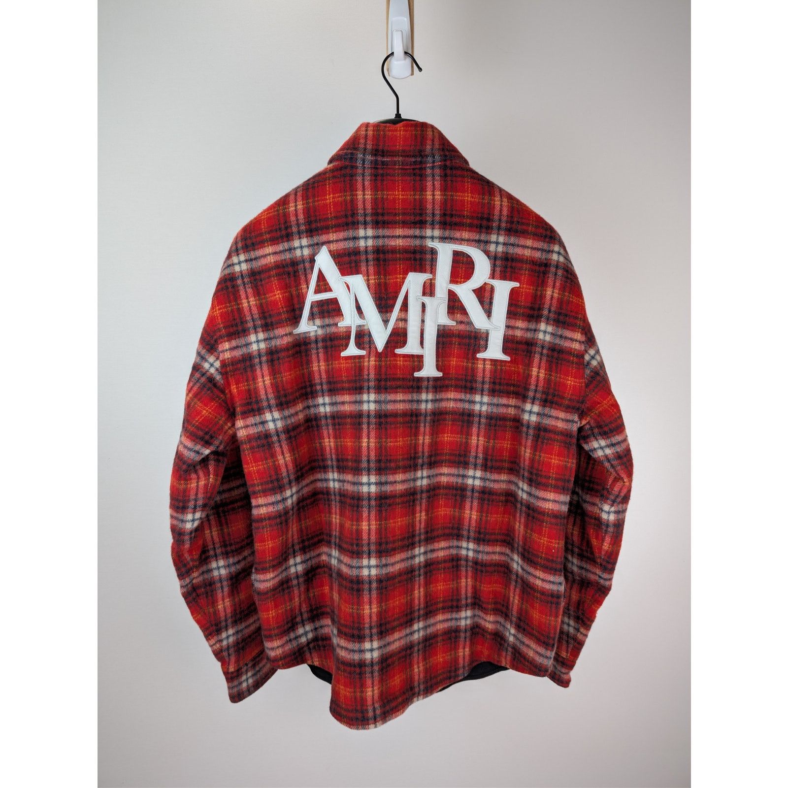 Amiri o1rshd1 Brushed Plaid Overshirt in Red Size US M / EU 48-50 / 2 - 10 Thumbnail