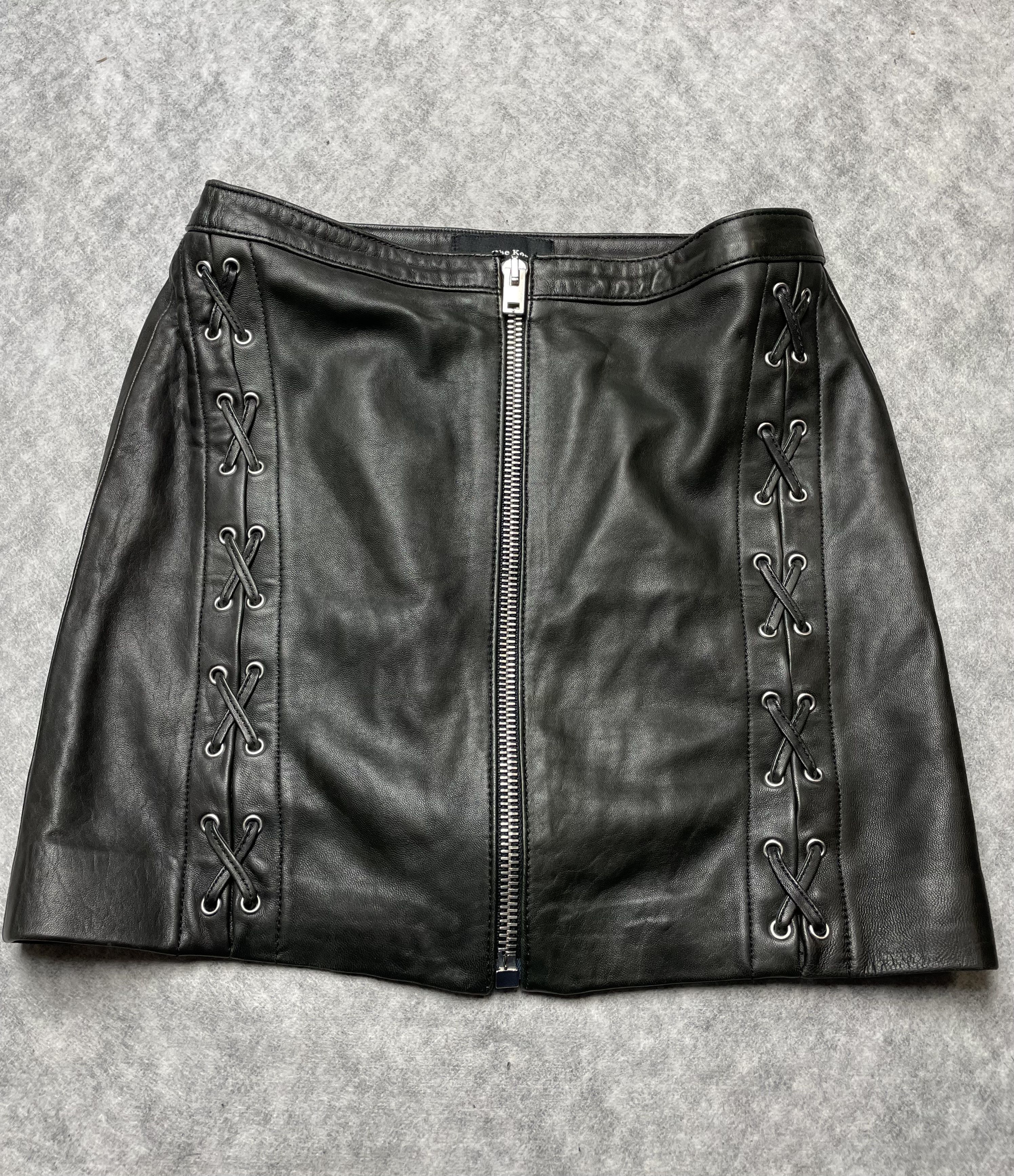 The Kooples THE KOOPLES Lambskin Leather Zipper skirt black Skirt EU36 Size 27" / US 4 / IT 40 - 5 Thumbnail