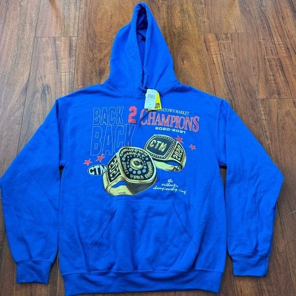 Market CHINATOWN MARKET CHAMPIONS RINGS BACK TO BACK ROYAL BLUE HOO Size US M / EU 48-50 / 2 - 1 Thumbnail