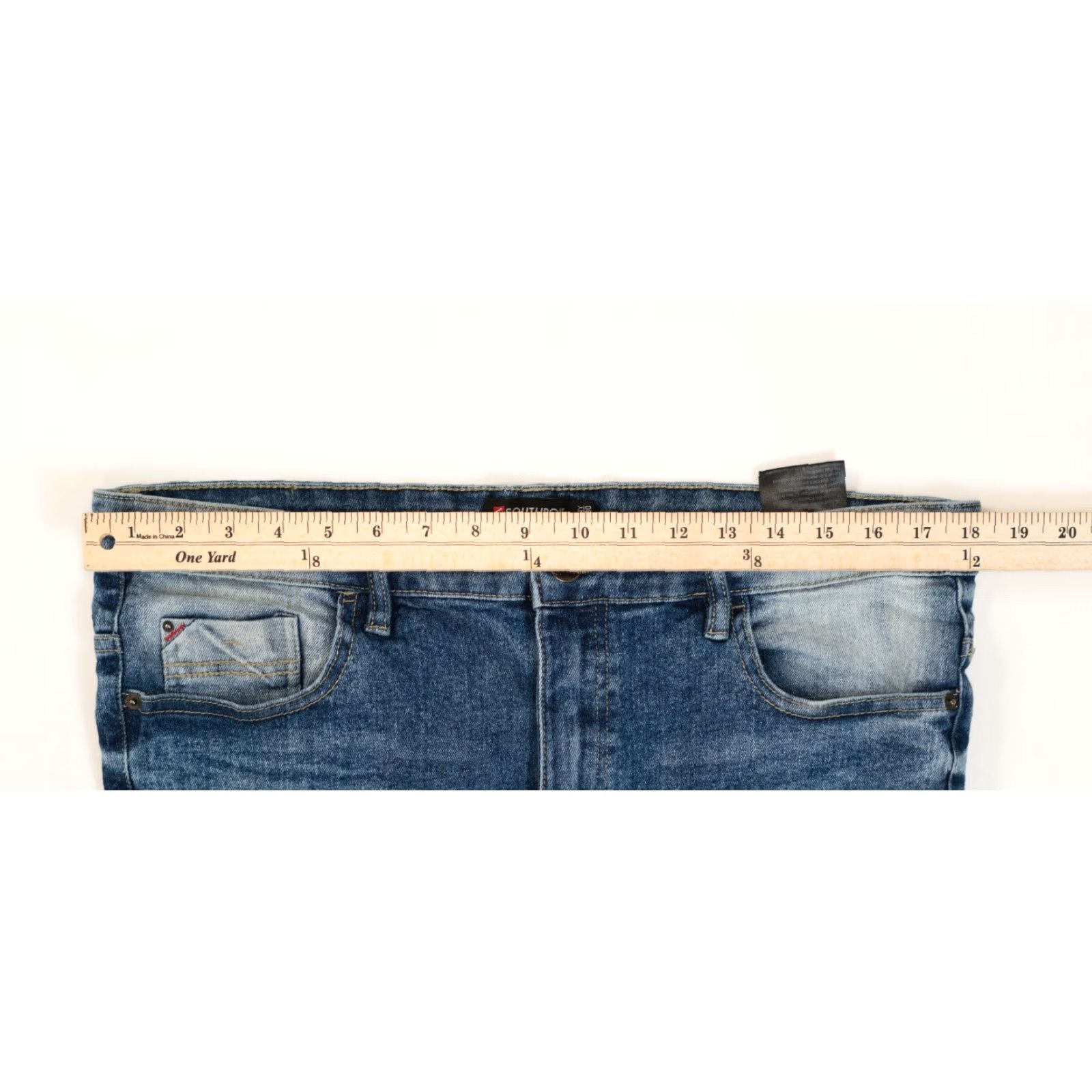 Southpole Southpole Jeans Mens Skinny 90s Biker Denim Blue 36 x 30 Regular Belt Loops 5-Pocket Vintage Size US 36 / EU 52 - 5 Thumbnail