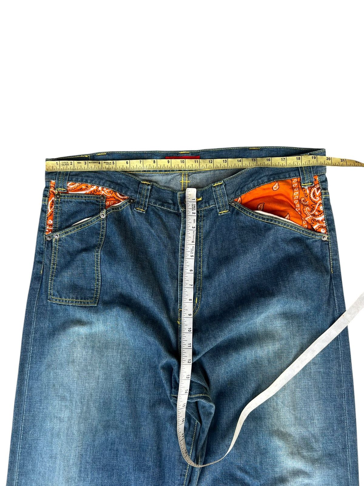 Japanese Brand × PHENOMENON Japan Brand Phenomenon Paisley Design Baggy Loose Jeans Size US 38 / EU 54 - 4 Thumbnail