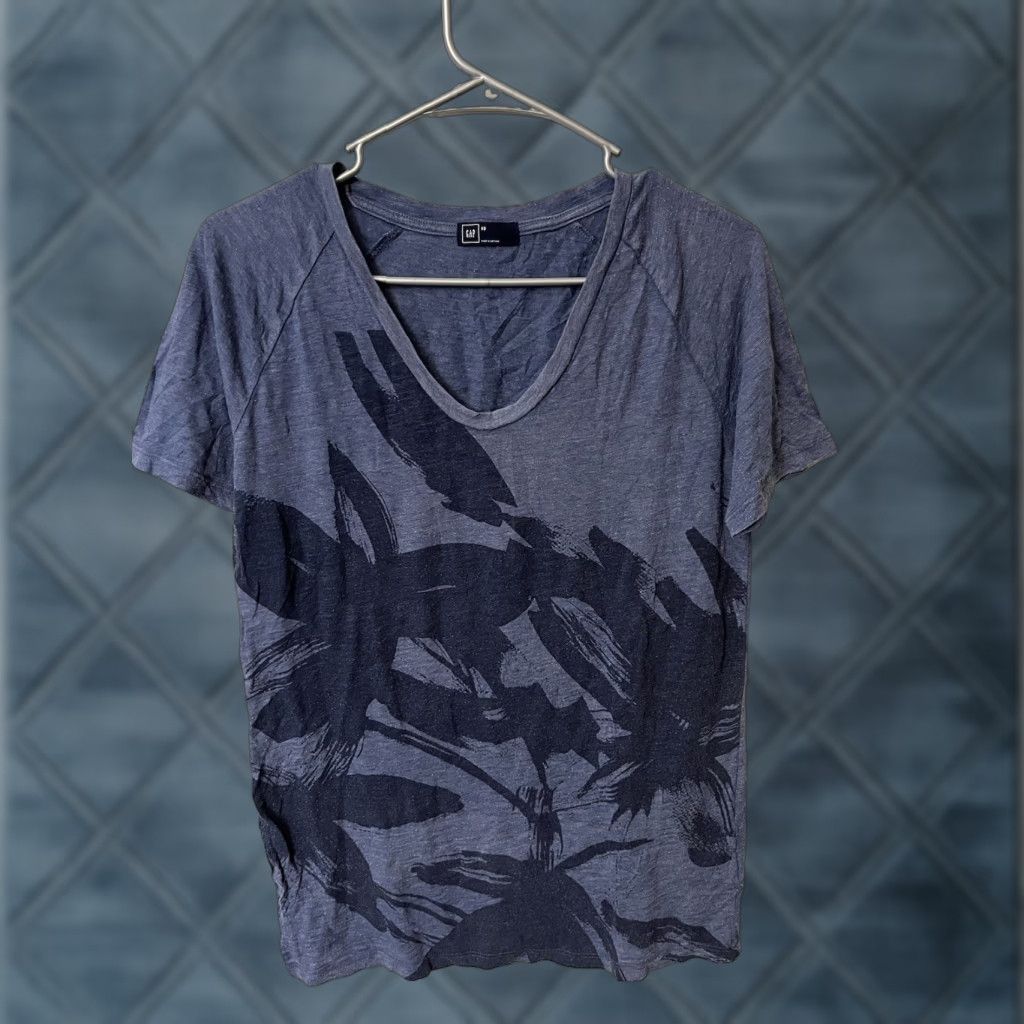 Gap GAP Favorite T-Shirt Blue Long Sleeve XS Graphic Womens Size XS / US 0-2 / IT 36-38 - 1 Thumbnail