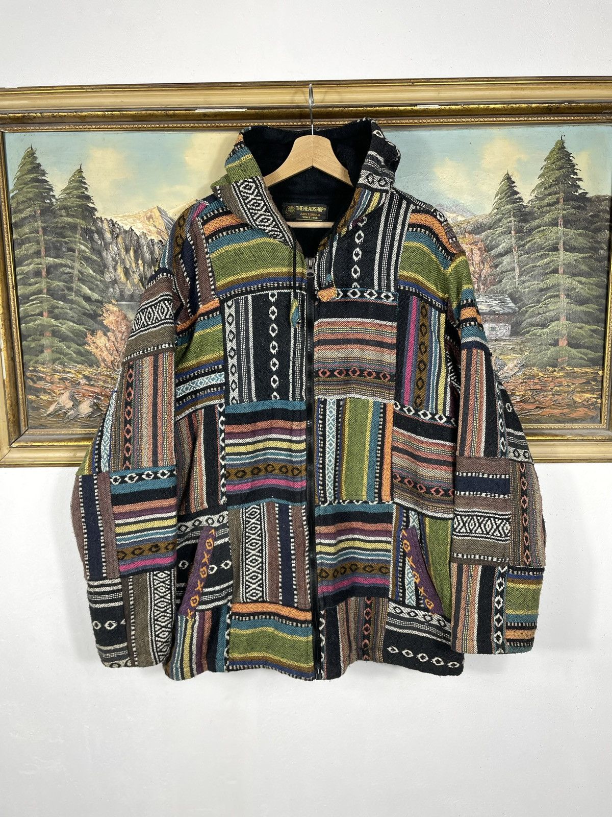 Japanese Brand × Vintage Retro Nepal Hippy Patchwork Zip Hoodie Denim Jacket 00s Size US XL / EU 56 / 4 - 1 Thumbnail