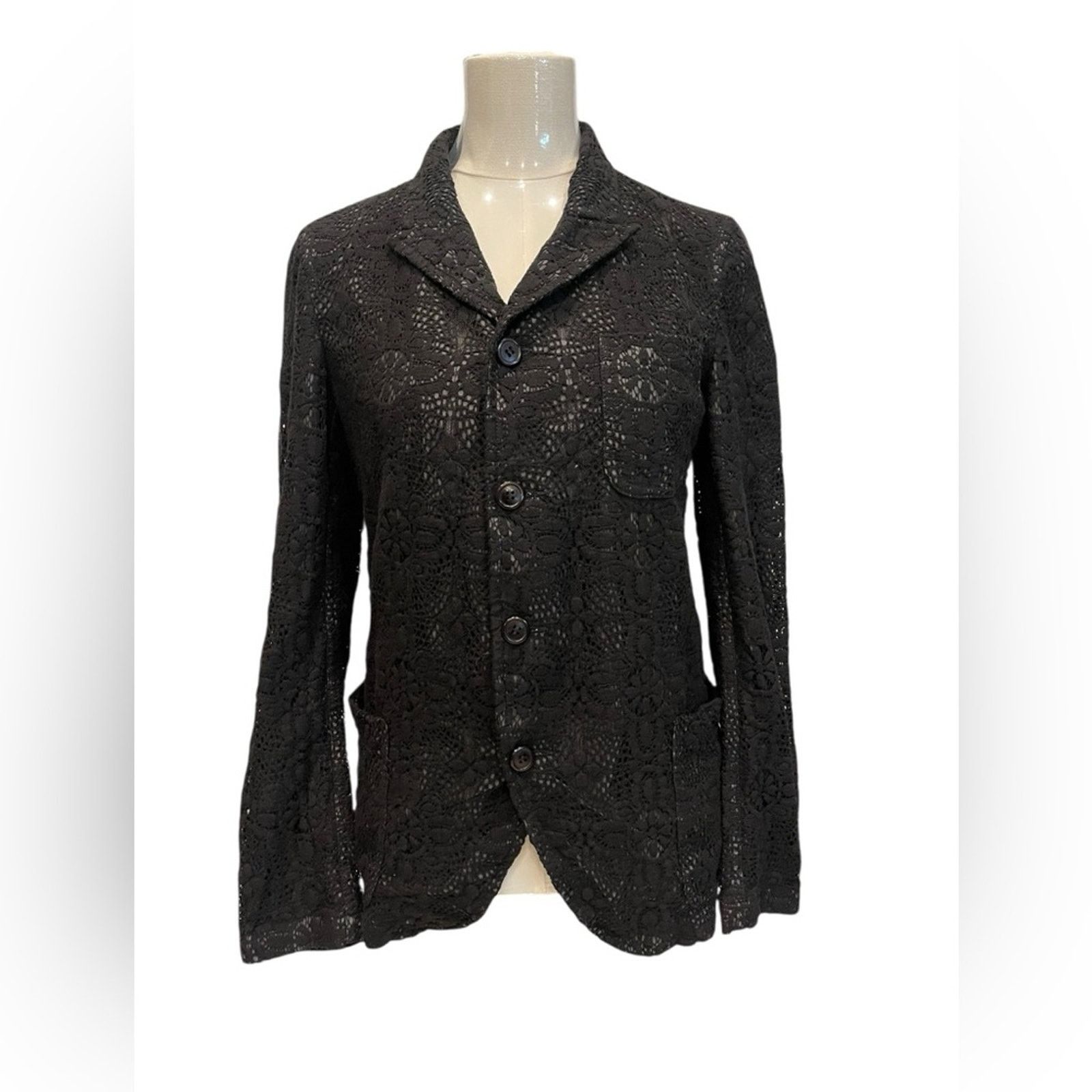 Comme des Garcons COMME des GARCONS HOMME PLUS Lace Tailored Jacket Size M / US 6-8 / IT 42-44 - 1 Thumbnail