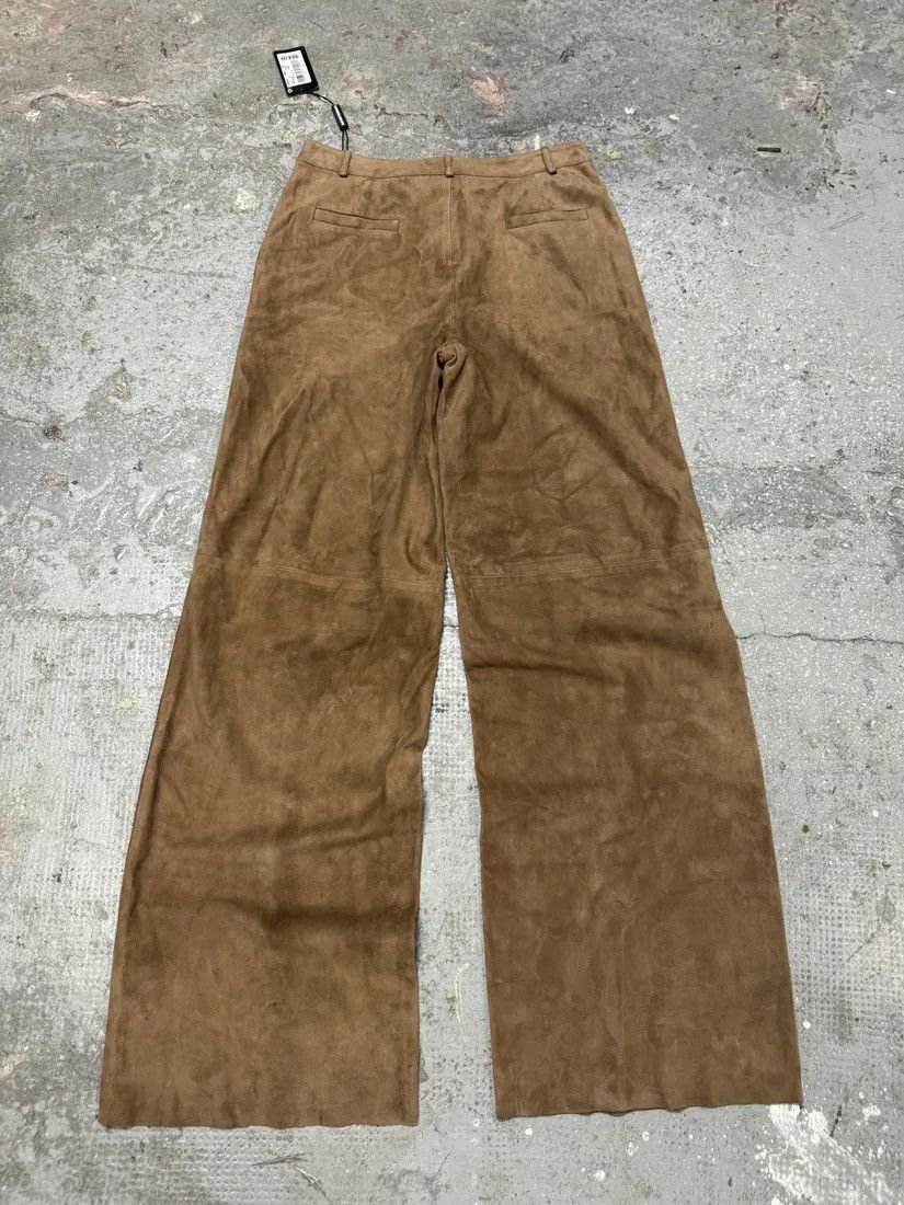 Emporio Armani × Vintage AW2020 Emporio Armani Suede Beige Leather Pants Size 26" / US 2 / IT 38 - 2 Thumbnail