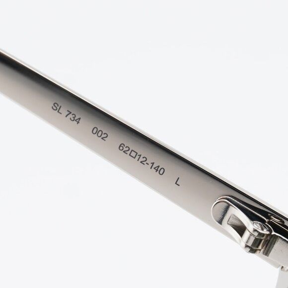 Saint Laurent Paris Saint Laurent SL734 002 Sunglasses Silver Aviator Frame Size ONE SIZE - 9 Thumbnail