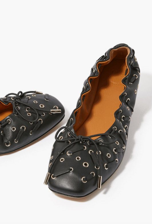 Chloe o1loc1c1024 Oracia Ballerinas in Black Size US 6 / IT 36 - 4 Thumbnail