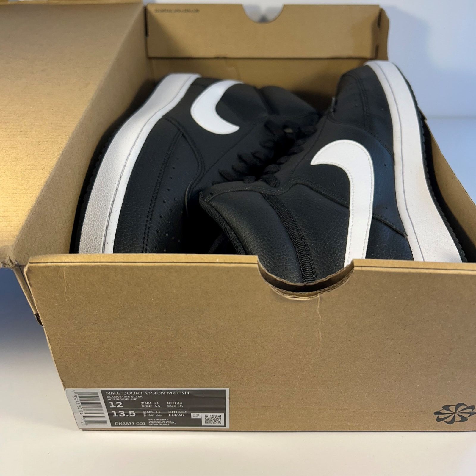 Nike Nike Court Vision Mid Next Nature Black/White Size 12 Size US 12 / EU 45 - 7 Thumbnail