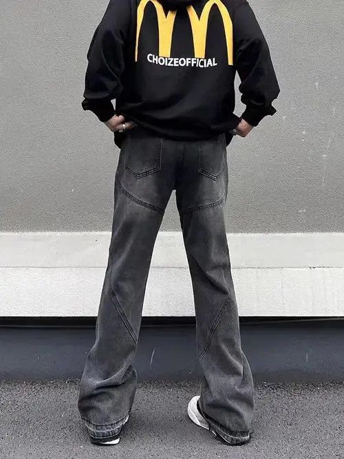 Japanese Brand × Jean Retro street grunge washed zippered micro-flare jeans Size US 32 / EU 48 - 3 Thumbnail