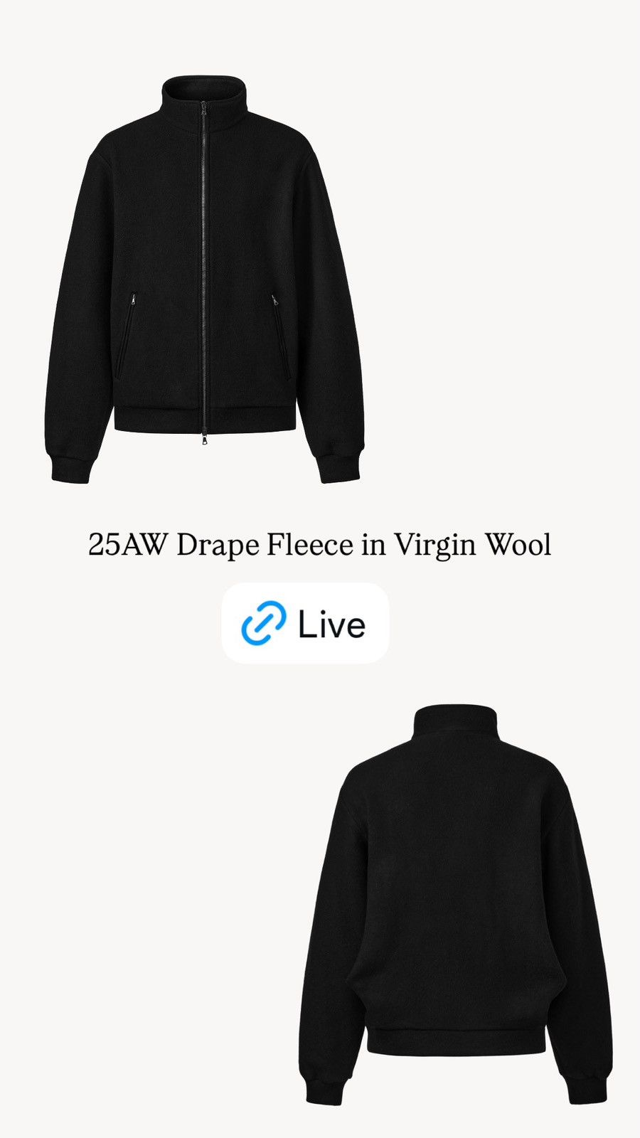CMMAWEAR × Vuja De Cmmawear Drape Fleece in Virgin Wool Size US L / EU 52-54 / 3 - 15 Thumbnail