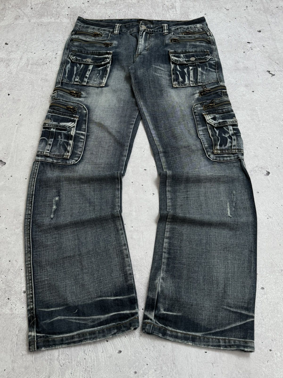 VTG If Six Was Nine Junya Watanabe Style Washed Cargo Jeans