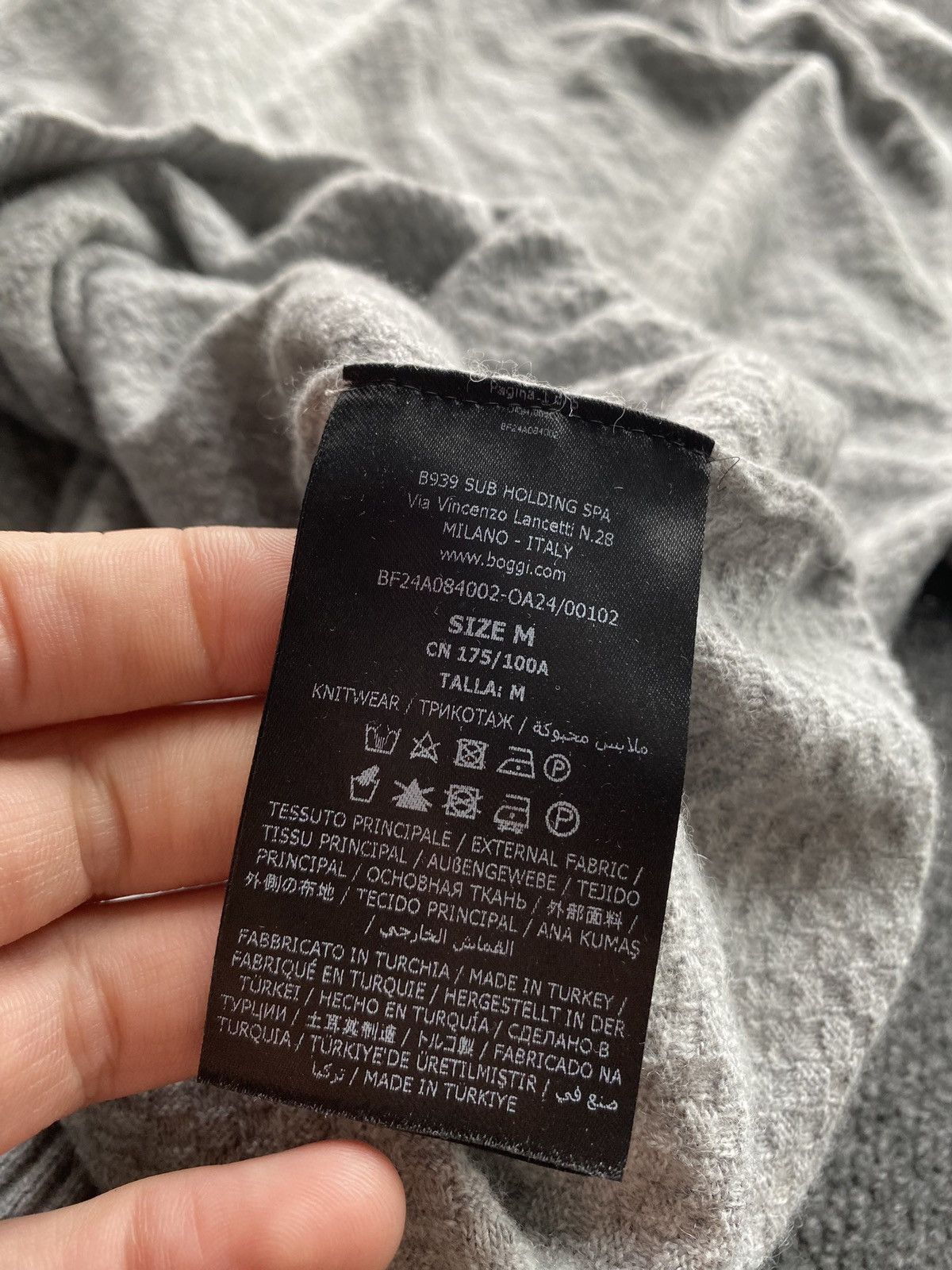 Boggi 🔥Boggi Milano Gray cashmere blend sweater m Size US M / EU 48-50 / 2 - 4 Thumbnail