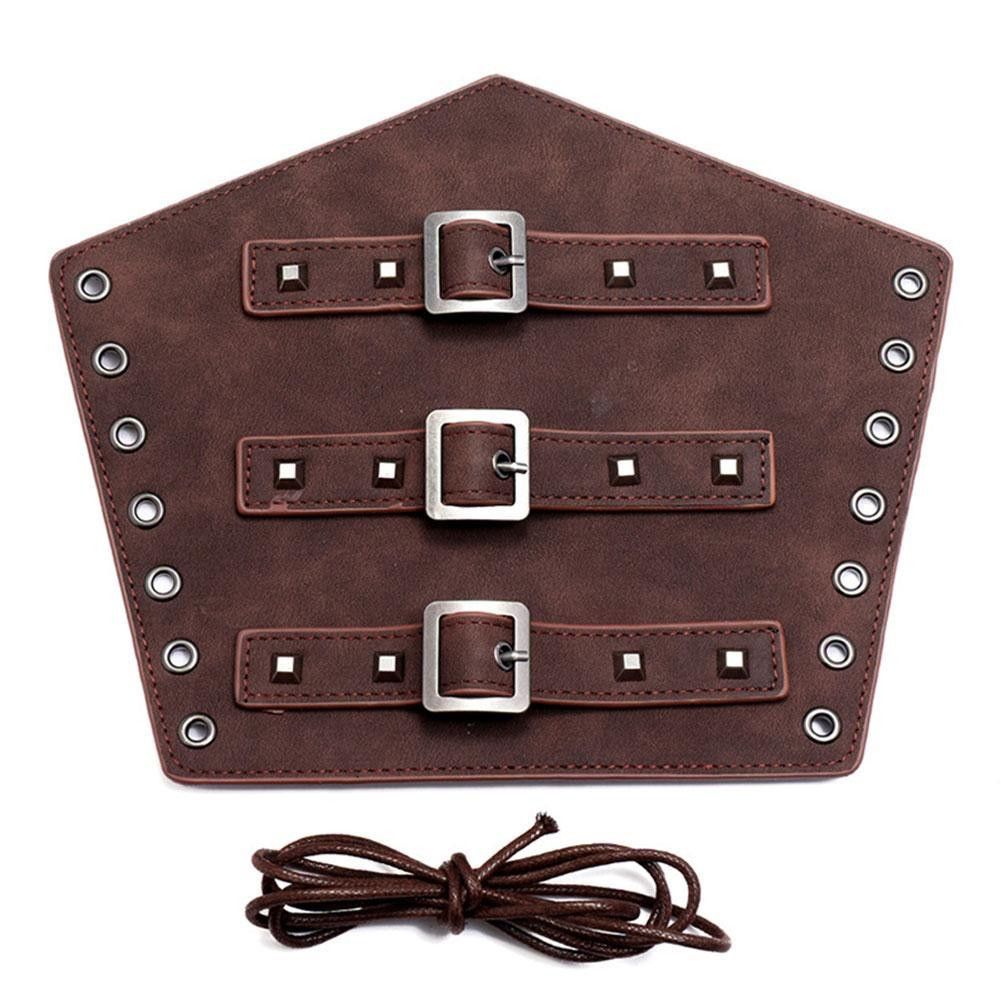 Leather Cosplay Leather Armor Viking Pirate Knight Gauntlet Bracelet Size ONE SIZE - 2 Thumbnail