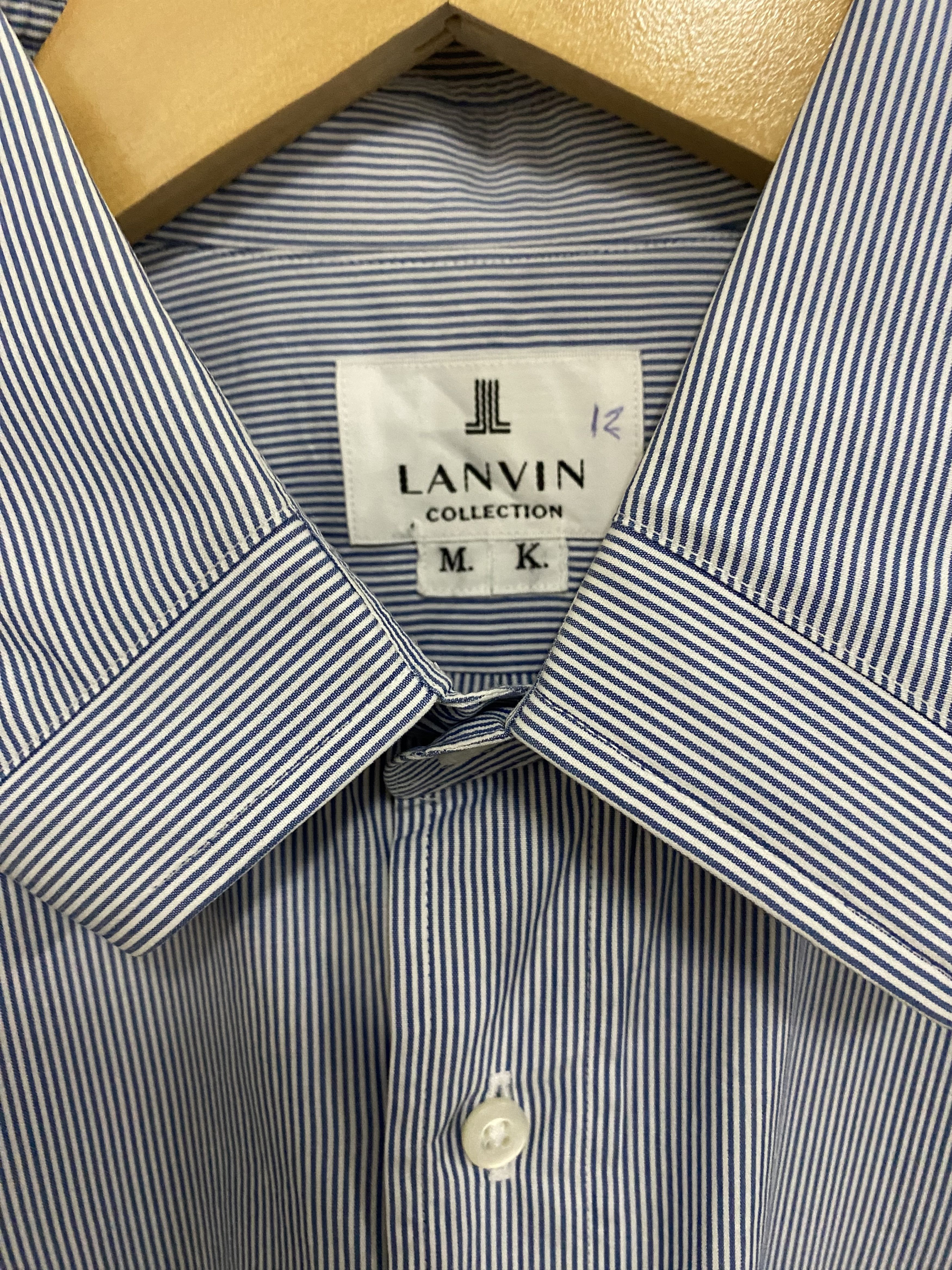 Designer × Lanvin Vintage Lanvin Striped Button Up Shirt Size US M / EU 48-50 / 2 - 3 Thumbnail